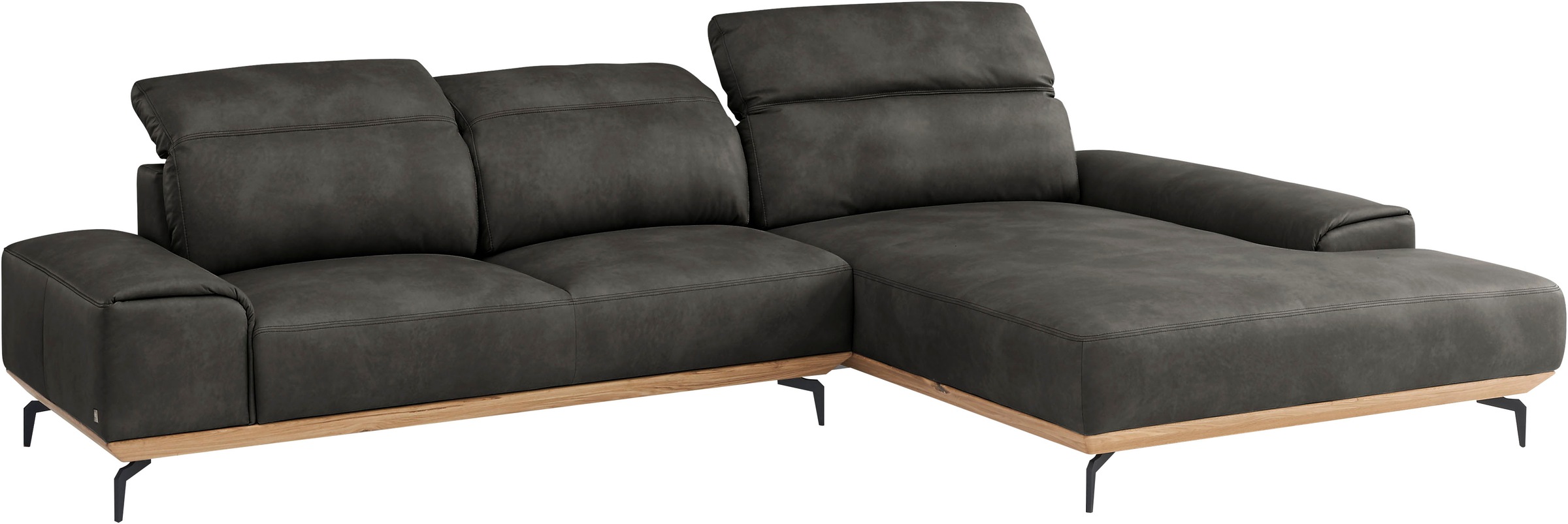 Musterring Wohnlandschaft »MR 2490«, Fuß Schwarz, Sitzhöhe 46cm, wahlweise mit Funktionen, Maße 342x207 cm