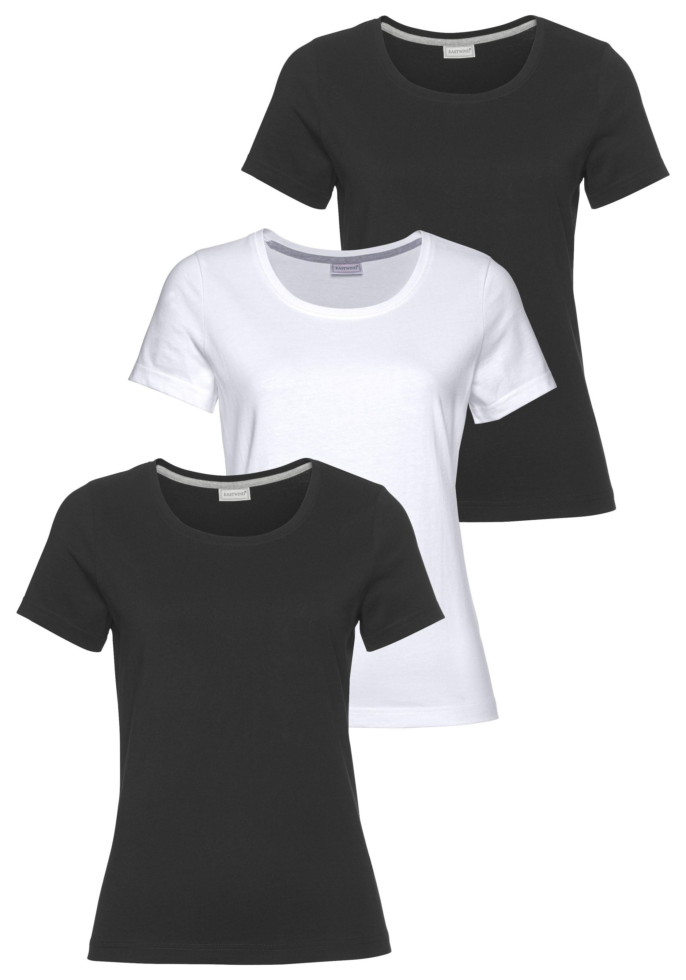 Online-Shop 3er-Pack) T-Shirt, Eastwind im (Spar-Set, kaufen