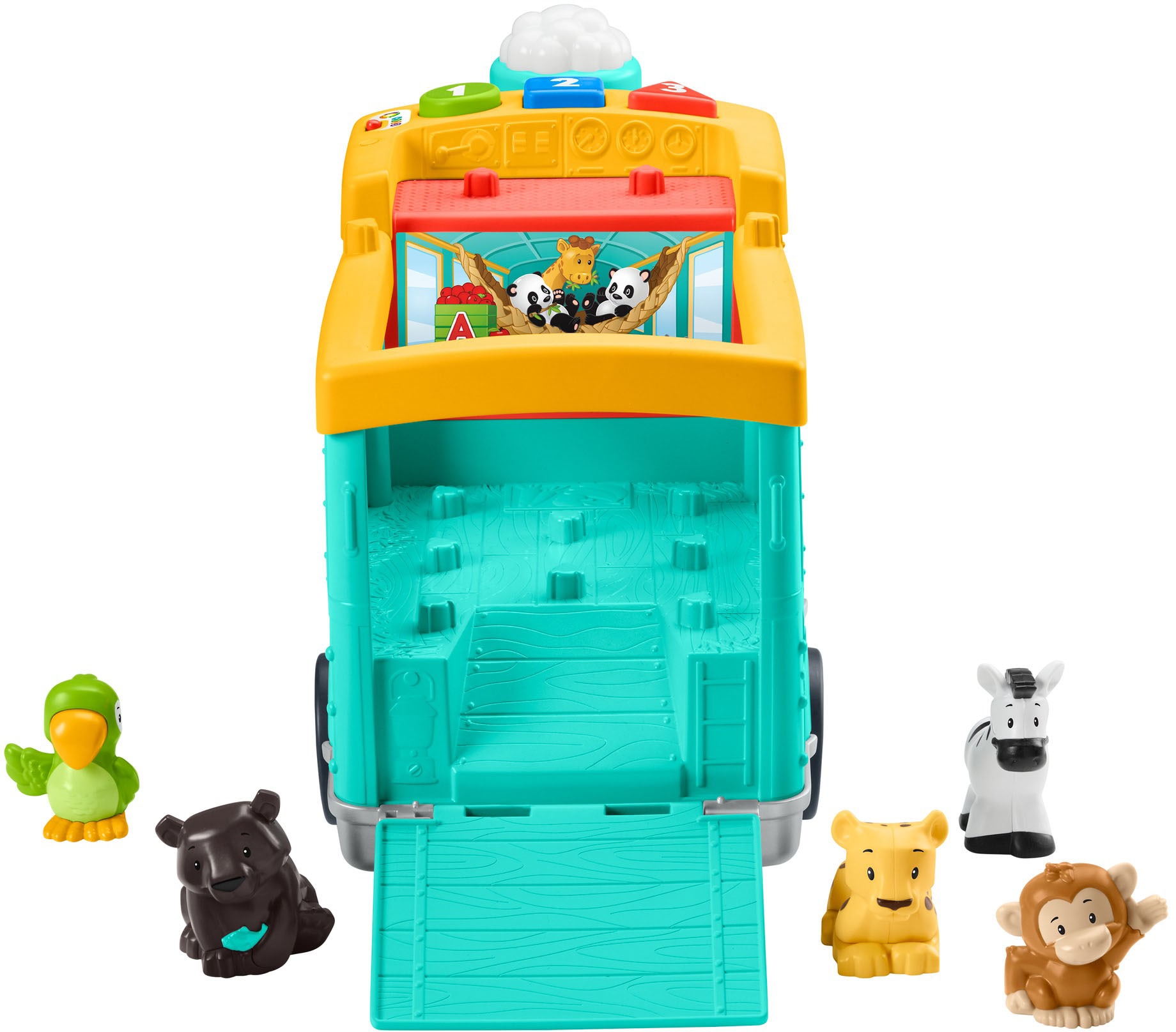 Fisher-Price® Spielzeug-Eisenbahn »Little People, ABC Zug«, inkl. 5 Tierfreunde Figuren, mit Licht und Sound