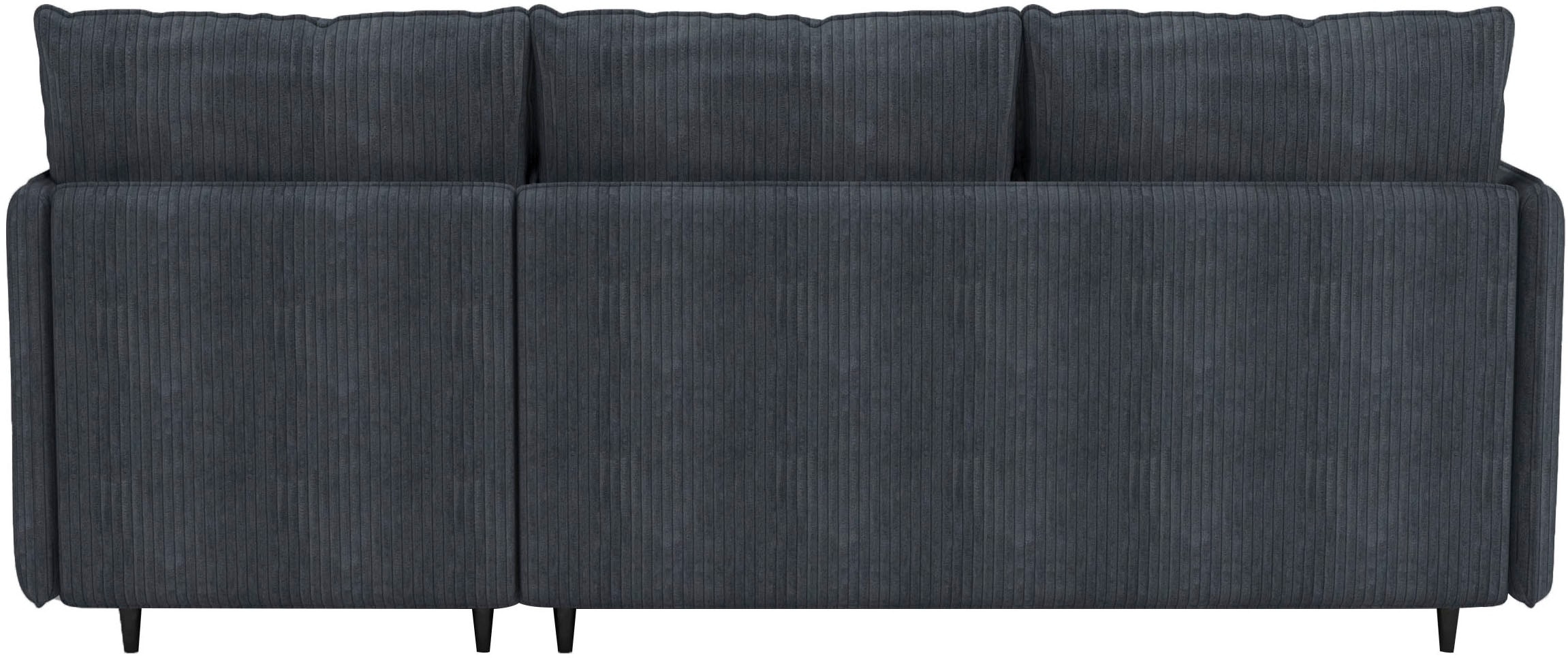 Dorel Home Ecksofa »LINDHUS, Sofa mit Hocker, 4 verschiedene Stellvarianten, L-Form«, Wohnlandschaft, mit Recamiere, großer Bettkasten, Cord, Chenille