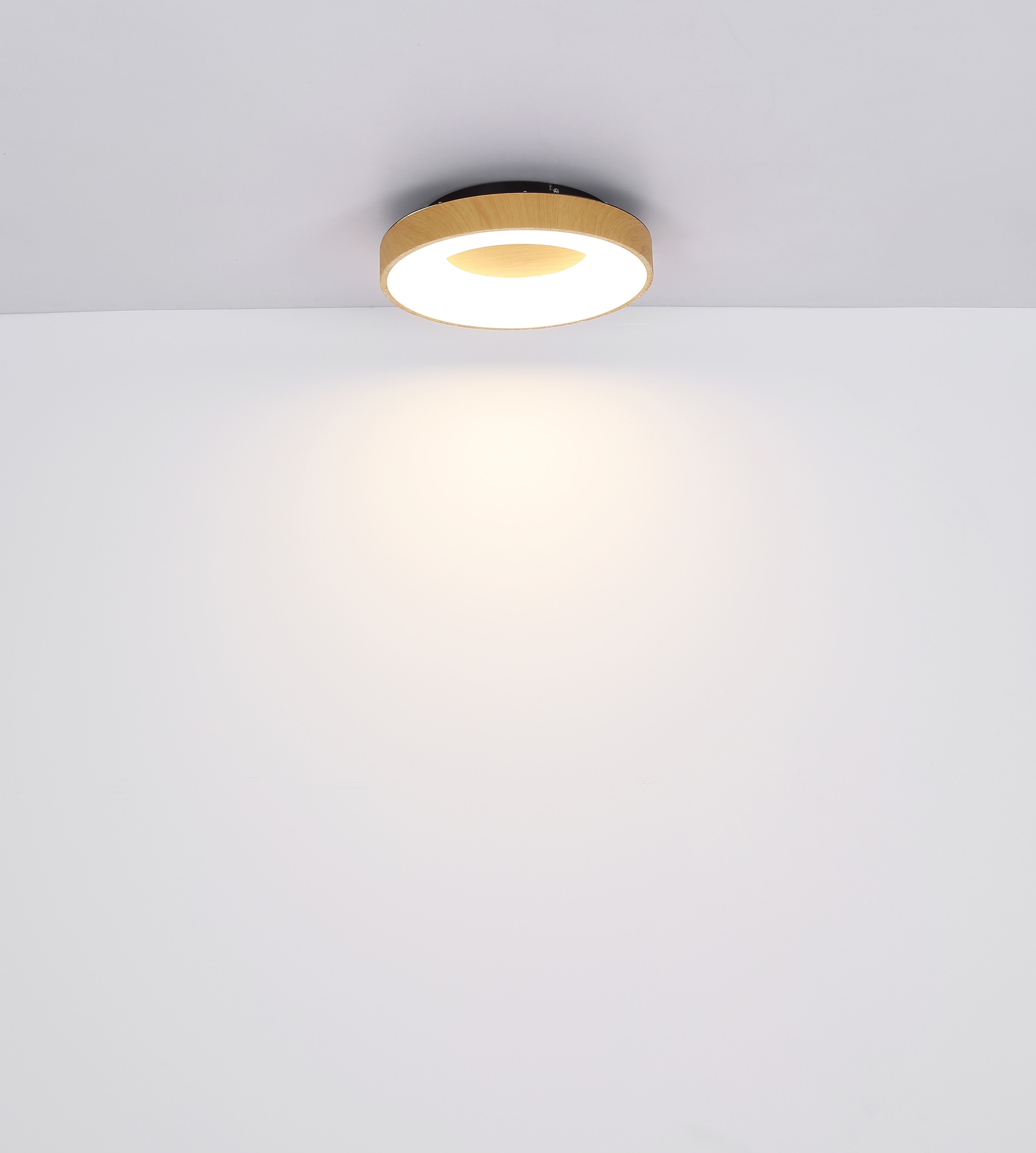 GLOBO LIGHTING LED Deckenleuchte »JOLLI«, Leuchtmittel LED-Modul | LED fest integriert, Deckenlampe/holzoptik/rund/Wohnzimmer/Schlafzimmer/CCT 2700-6000K