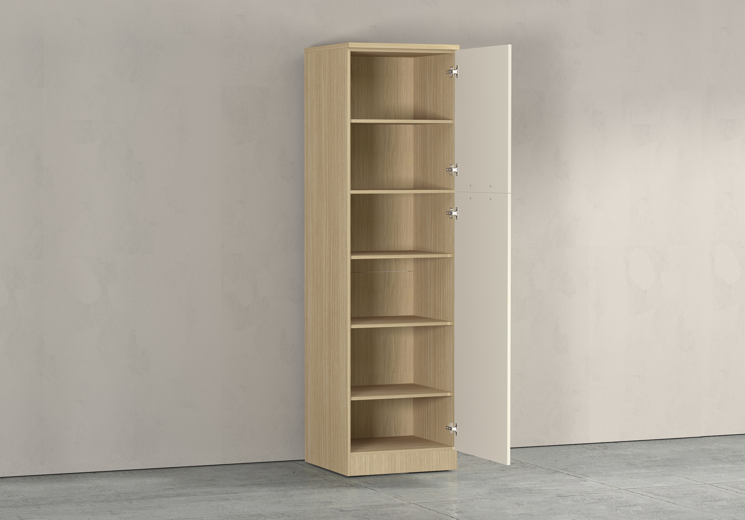 KOCHSTATION Vorratsschrank »Luna, Hochschrank, Küchenvorratsschrank, Speiseschrank, Made in Italy« B/T/H: 60×60×214,5 cm, mit 6 großzügigen Fächern