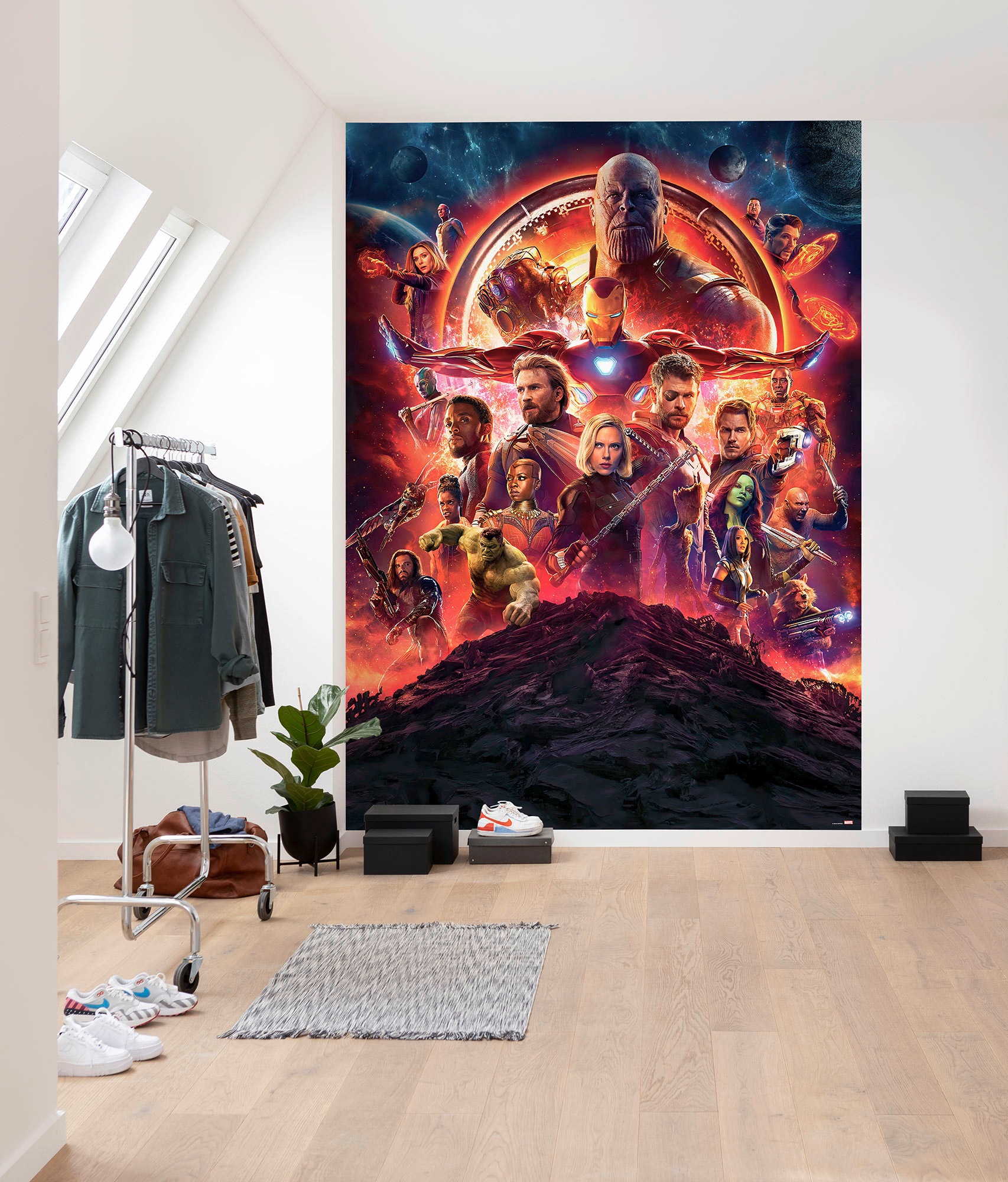 Komar Fototapete »Avengers-Infinity-War-Movie-Poster - Größe 184 x 254 cm«, bedruckt, Kinderzimmer