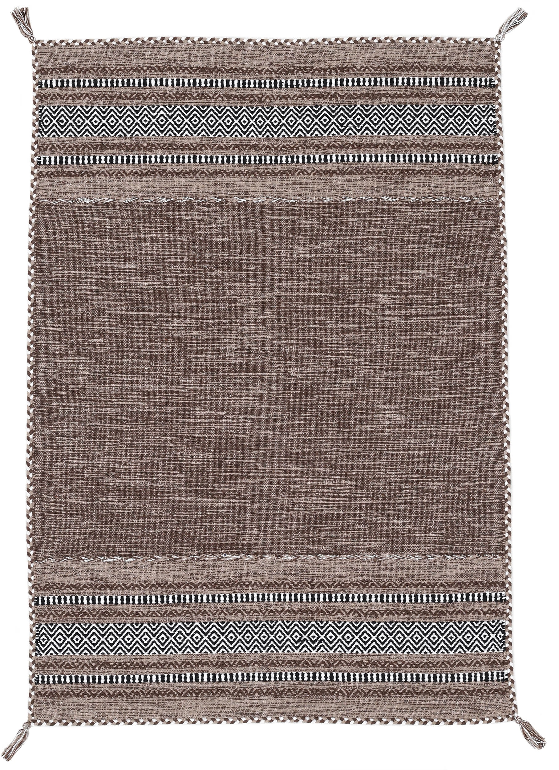 carpetfine Teppich »Kelim Azizi«, rechteckig, 5 mm Höhe, Baumwolle, Wendete günstig online kaufen