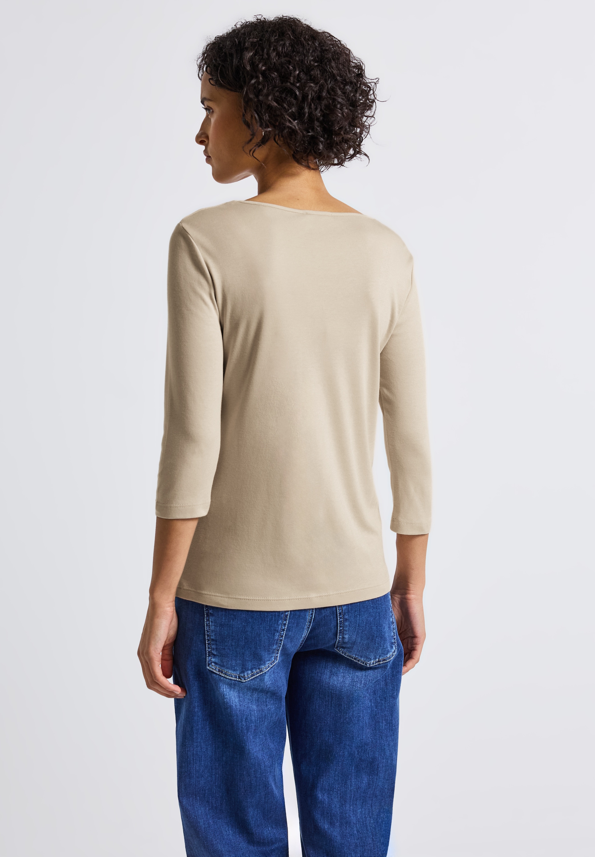 STREET ONE 3/4-Arm-Shirt »Style Pania«, im Basic-Style, mit Rundhals