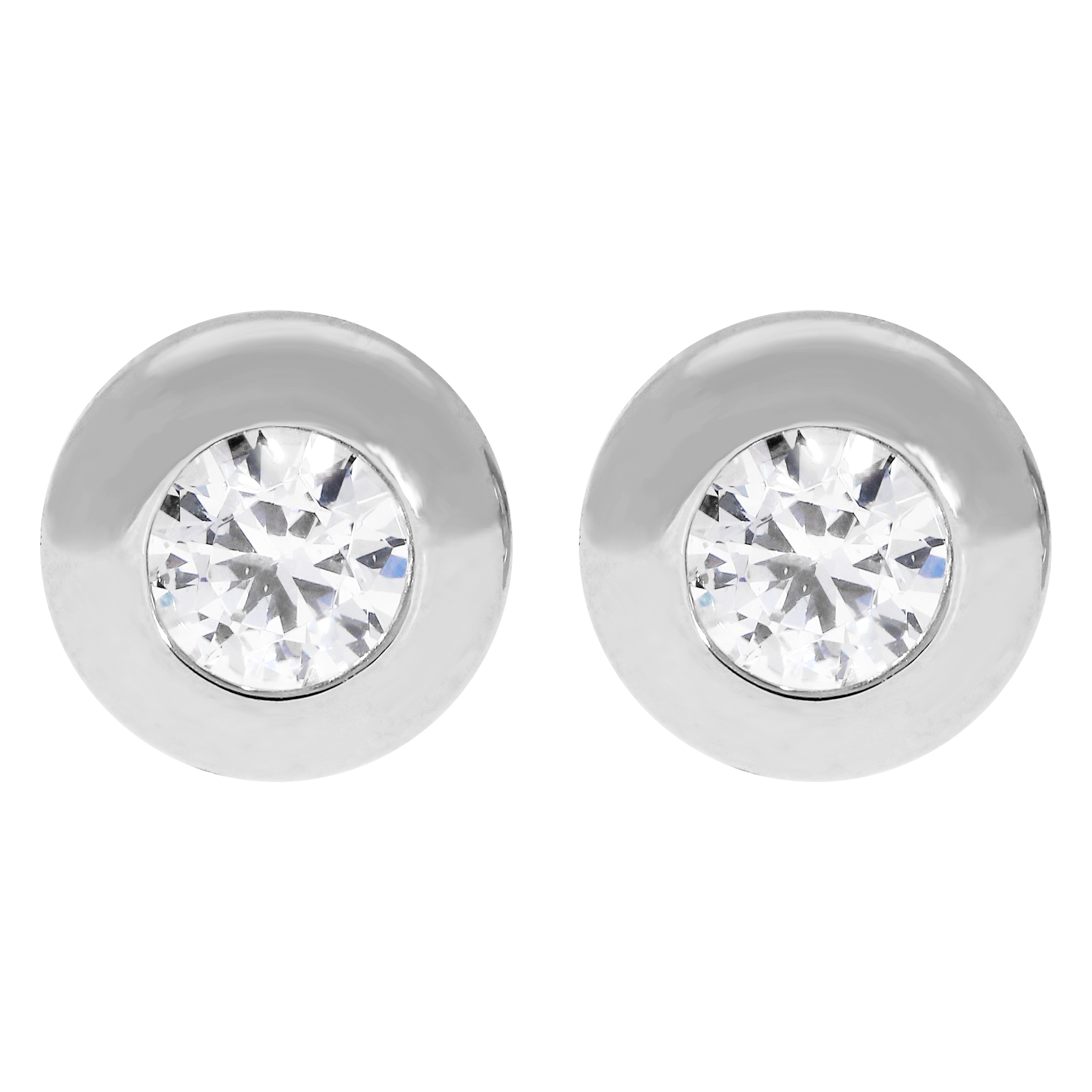 Firetti Paar Ohrstecker »Schmuck Geschenk Gold 375 Ohrschmuck Ohrringe Kreis rund« mit Zirkonia (synth.)