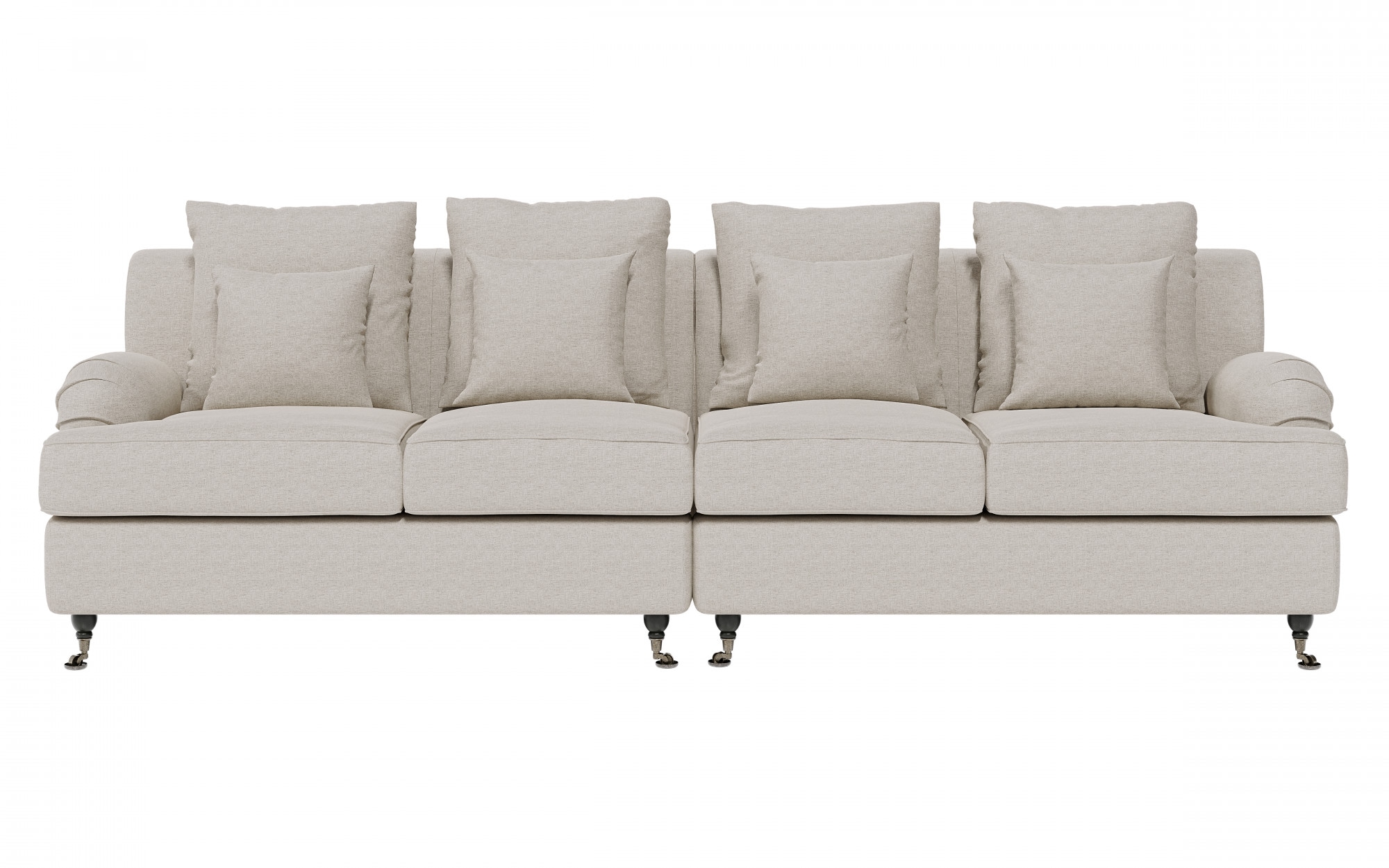 Guido Maria Kretschmer Home&Living Big-Sofa »NORIN«, zwei Fußarten: vorne - Rollen, hinten - Holzfüße