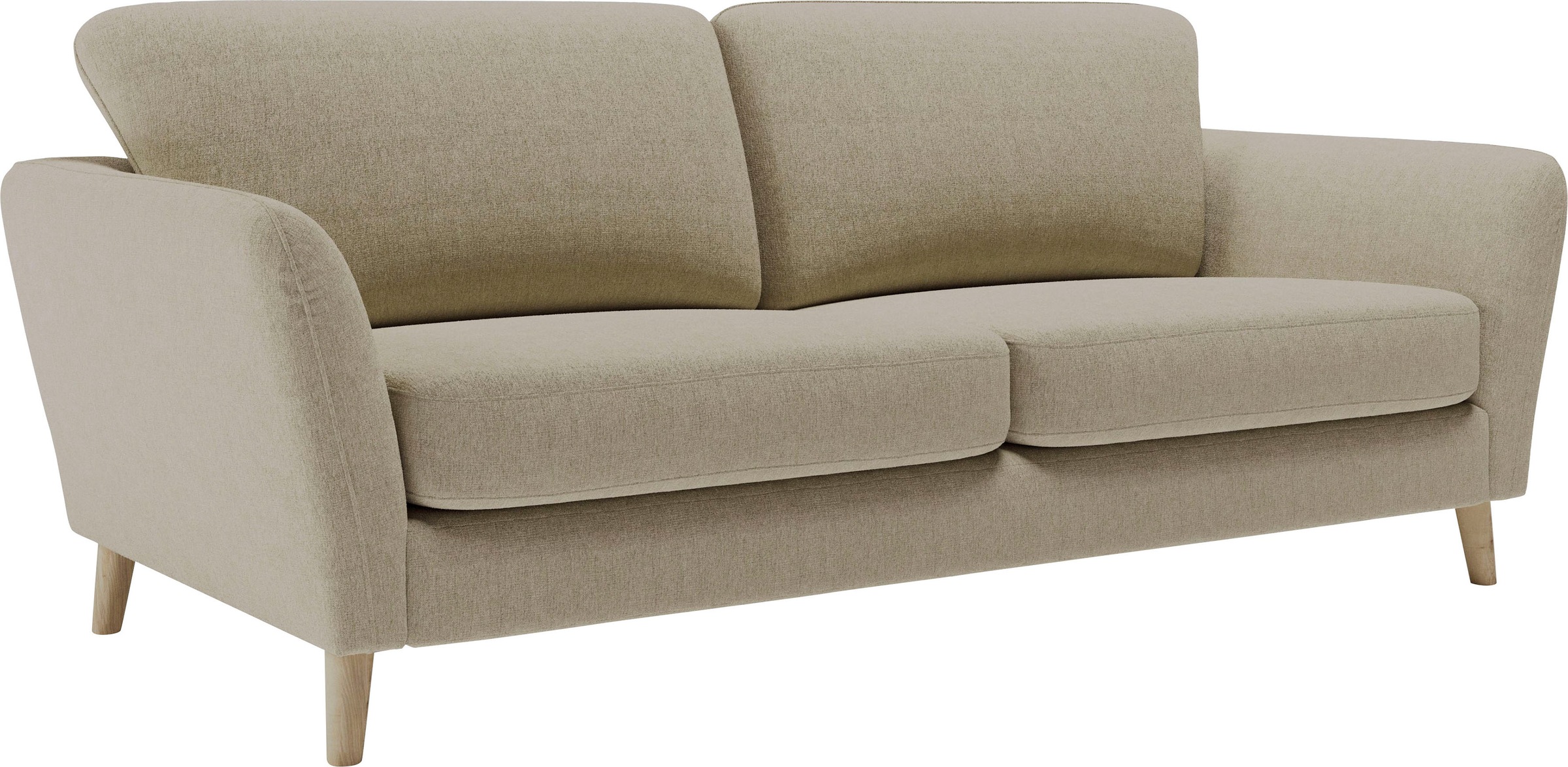 Home affaire 3-Sitzer »MARSEILLE Sofa 206 cm«, Massivholzbeine Eiche, Landhausstil, Wellenunterfederung