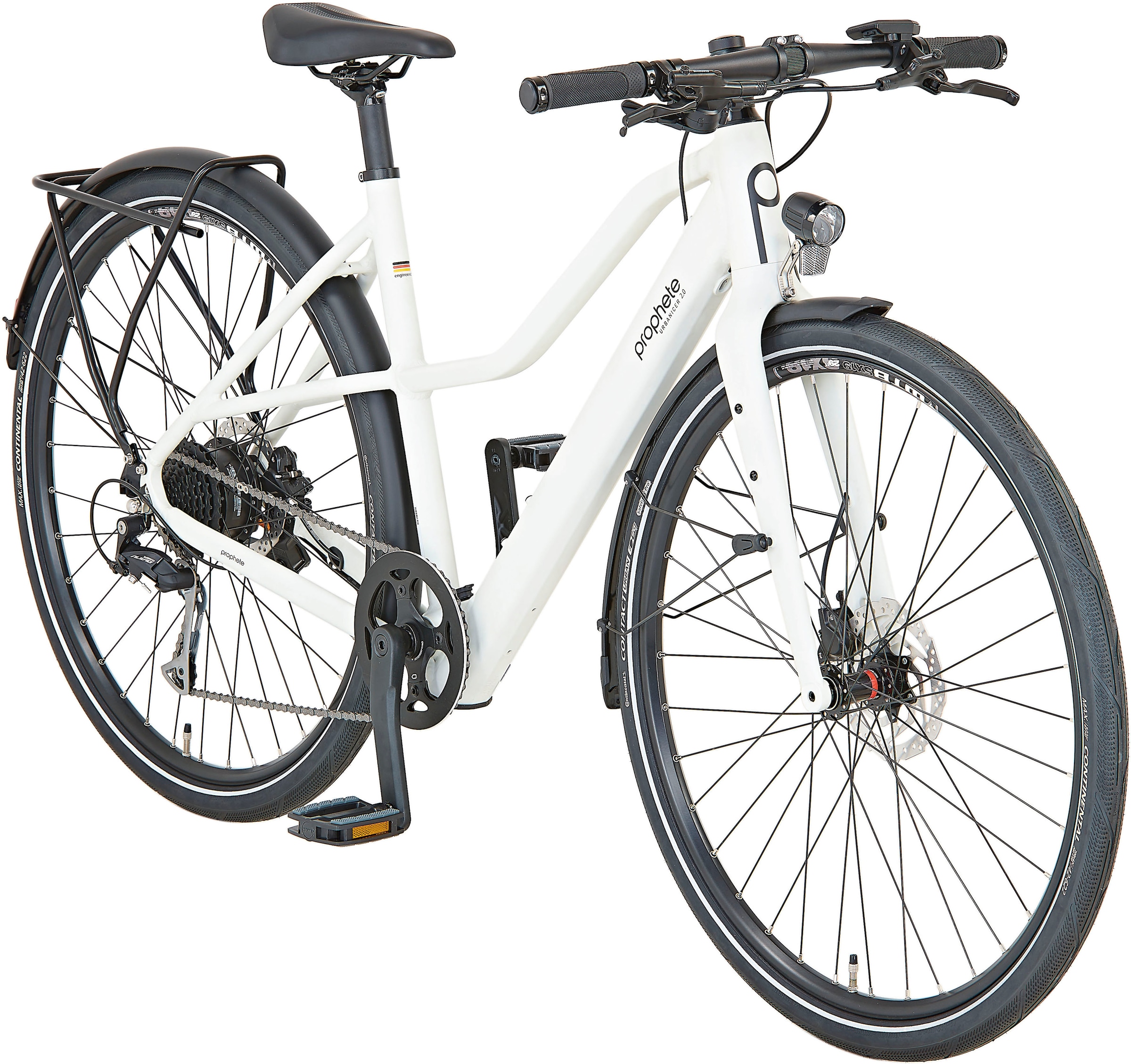Prophete E-Bike »Urbanicer 2.0«, 9 Gang, Shimano, Alivio, Heckmotor 250 W, Pedelec, Elektrofahrrad für Damen u. Herren