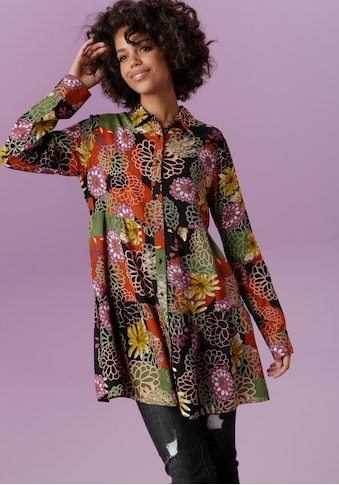 Aniston CASUAL Hemdbluse, mit großflächigem Blütendruck - NEUE KOLLEKTION kaufen