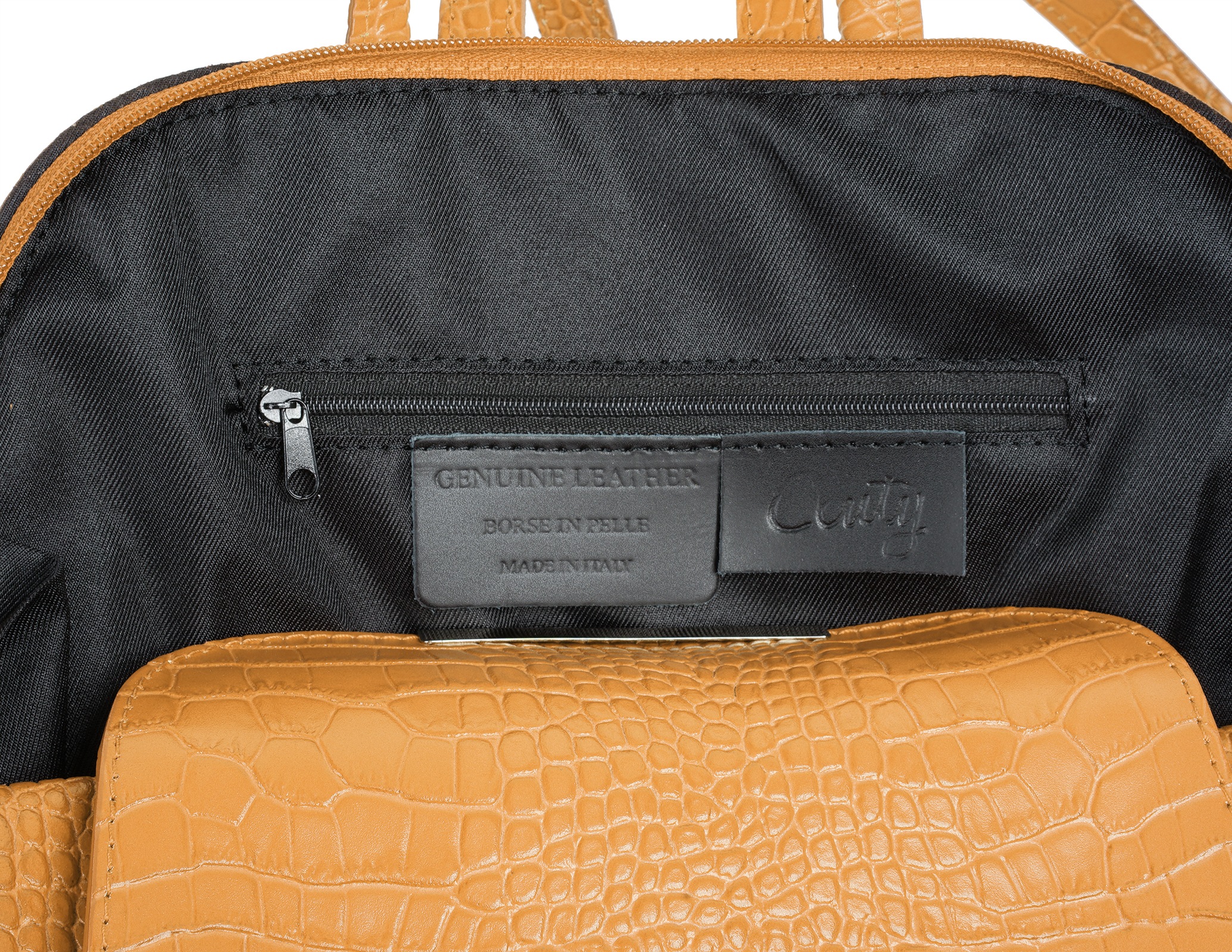 Cluty Cityrucksack, echt Leder, Made in Italy