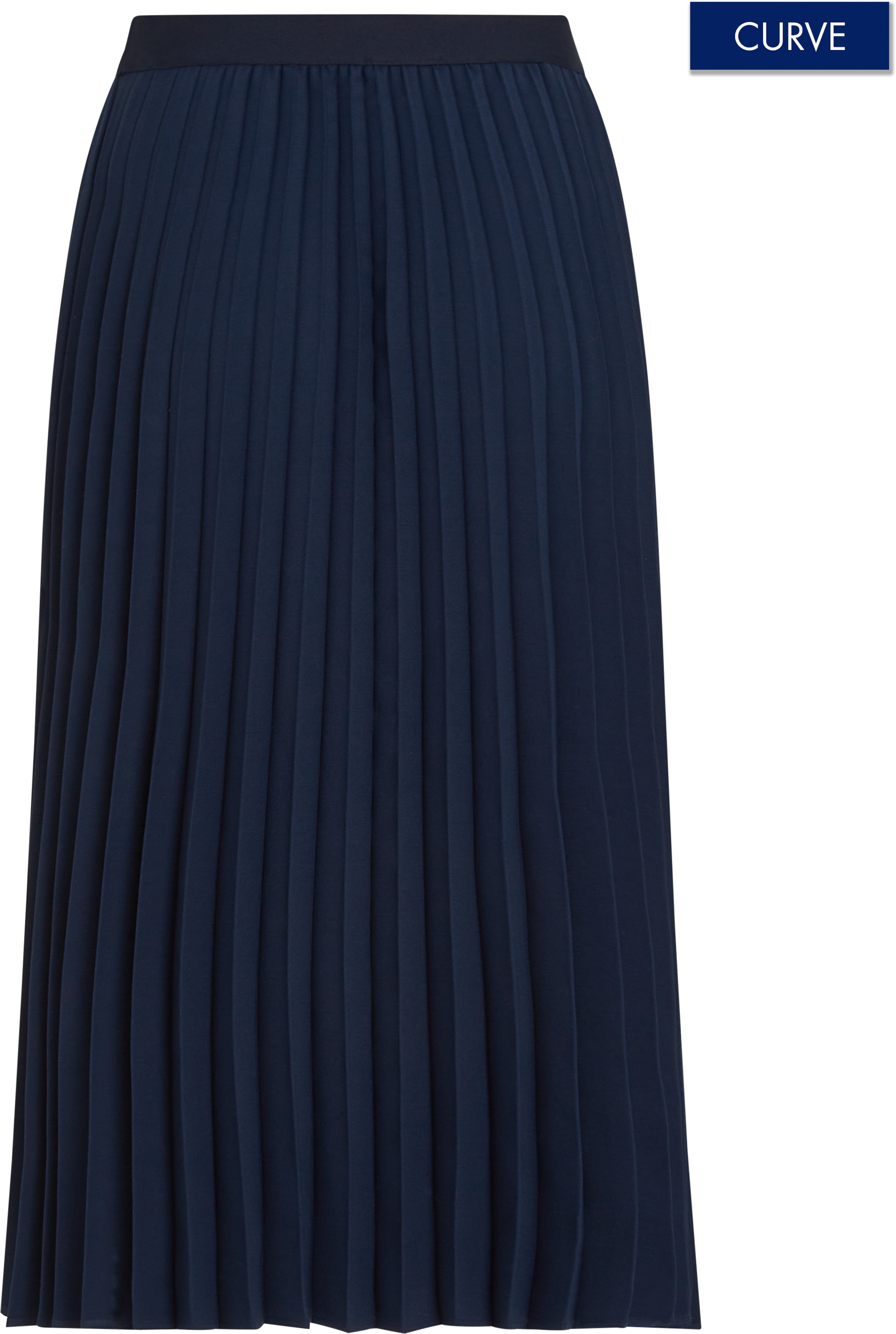 TOMMY HILFIGER Curve Plisseerock »CRV FLUID PLEATED MIDI SKIRT«, in Großen Größen, Logo-Print