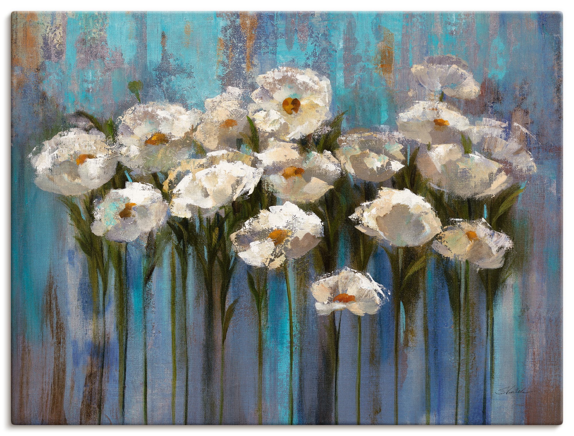 Artland Wandbild »Anemonen am See«, Blumen, (1 St.), als Leinwandbild, Post günstig online kaufen