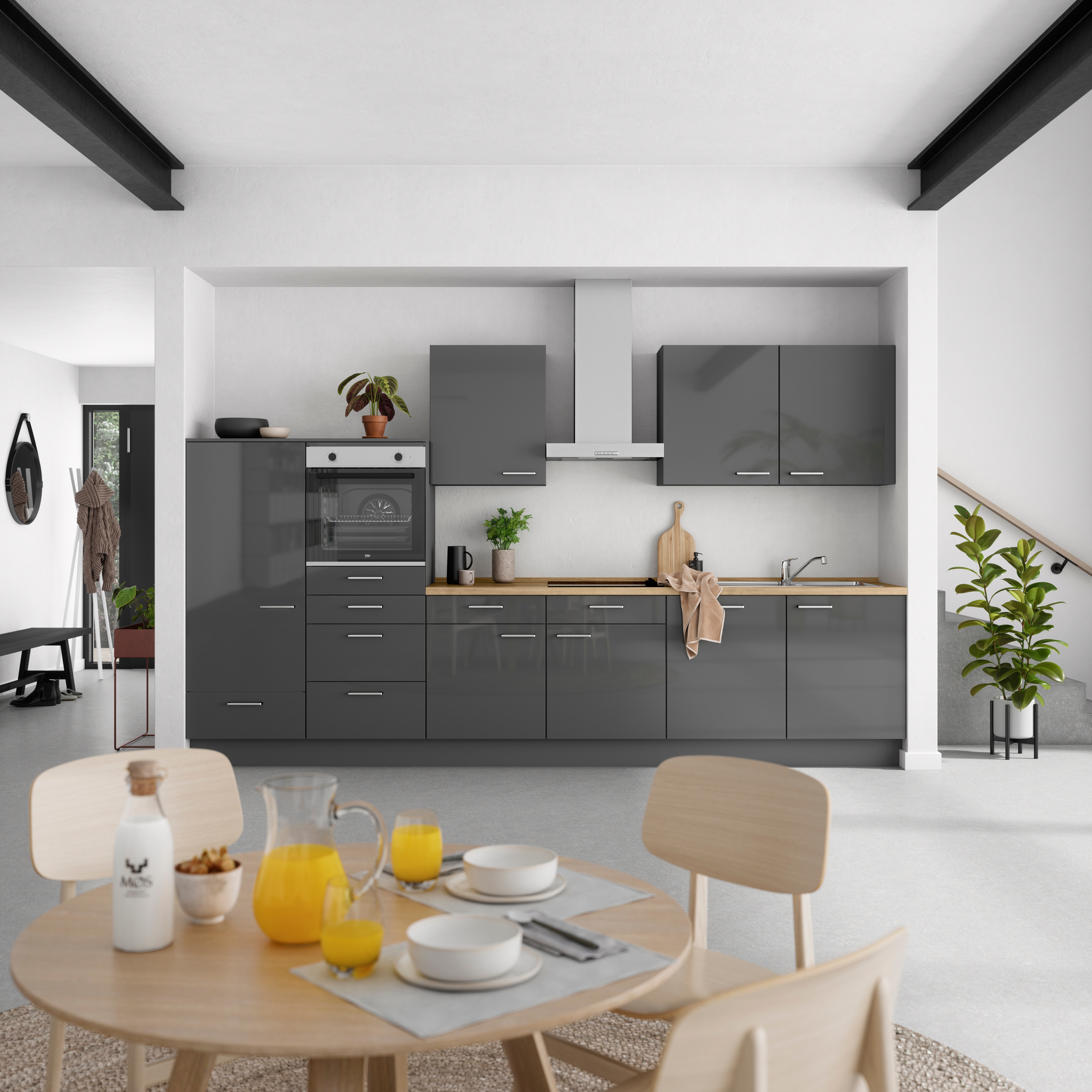 nobilia® Küchenzeile »"Flash I"« vormontiert, Ausrichtung wählbar, Breite 3 günstig online kaufen