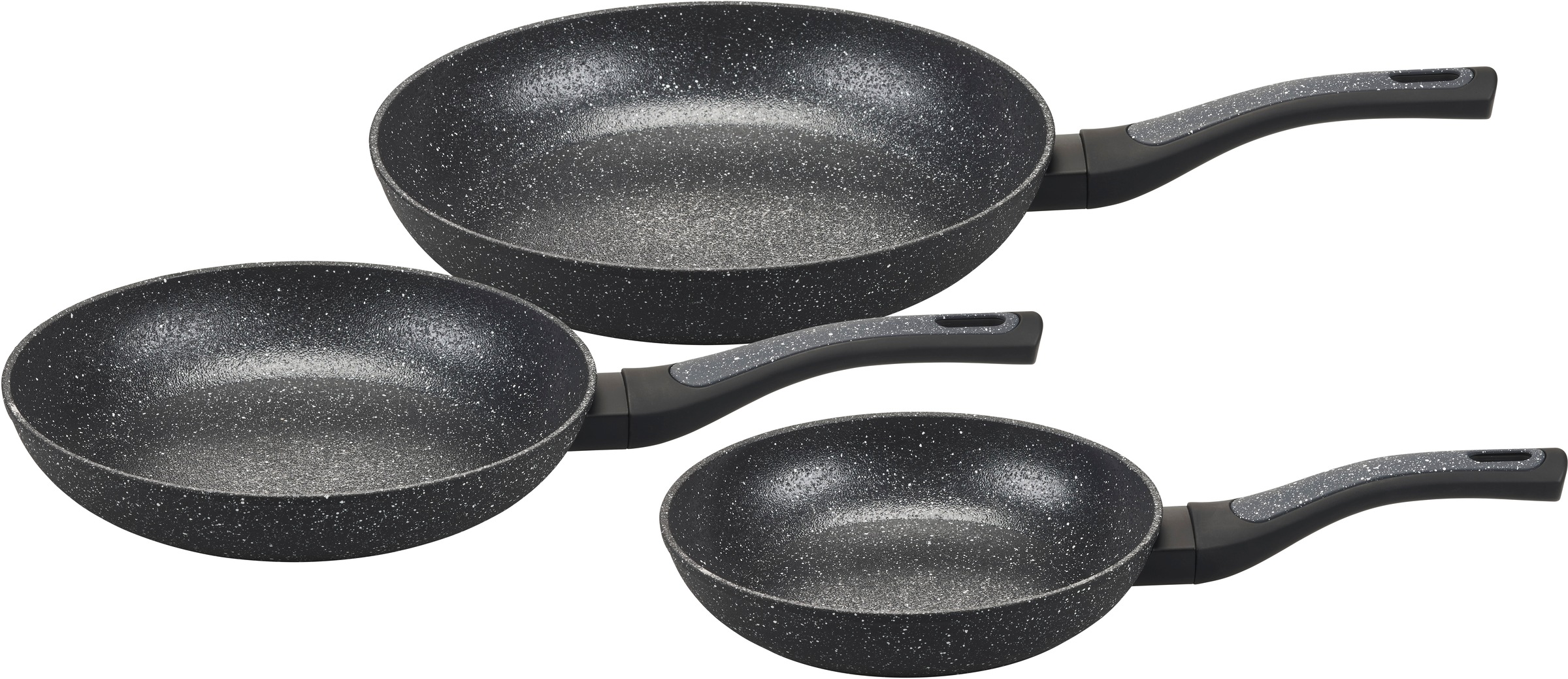 my home Pfannen-Set »Dela«, Aluminium, (Set, 3 tlg.), mit rauer Oberfläche für ein besonderes Barterlebnis.