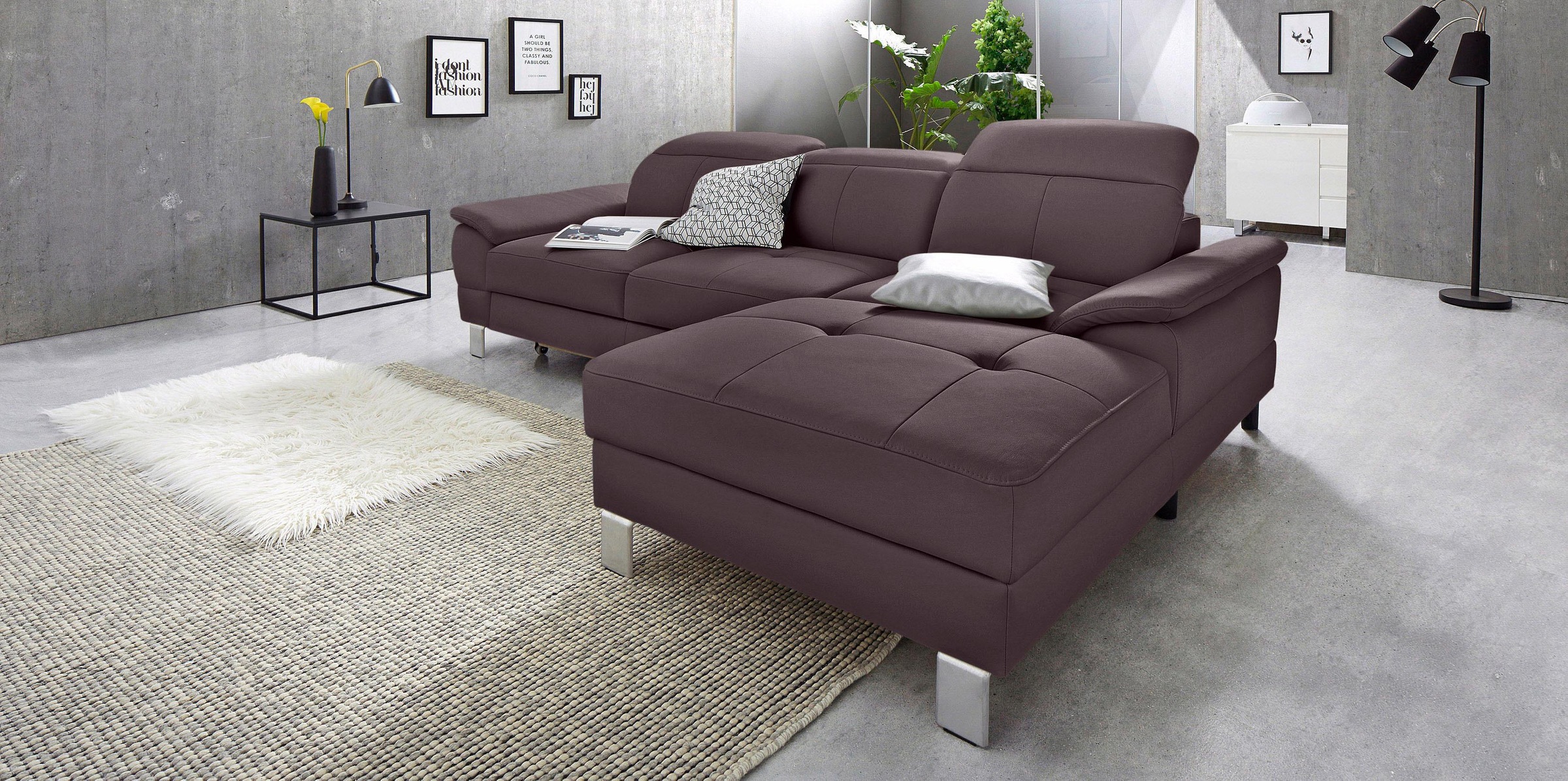 exxpo - sofa fashion Ecksofa »Mantua 2, inkl. Kopf- bzw. Rückenverstellung, günstig online kaufen