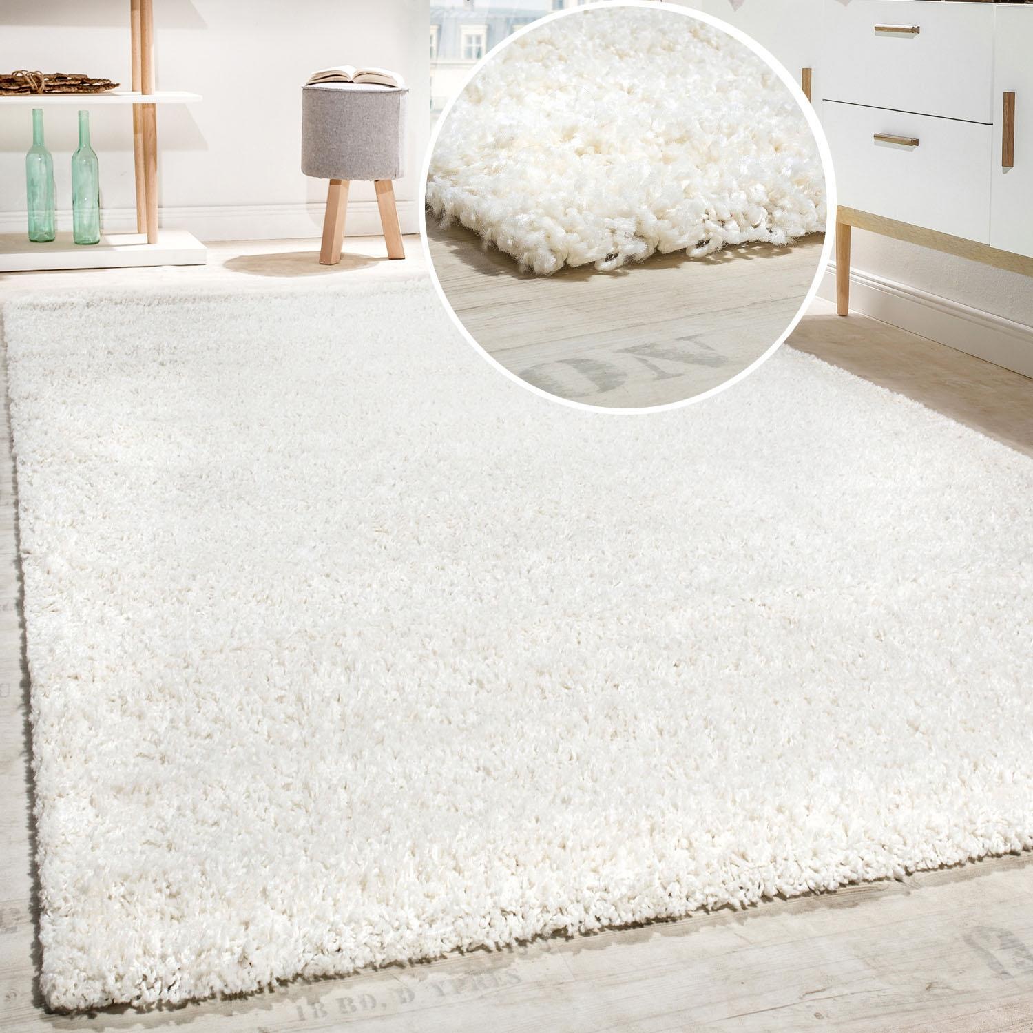 Paco Home Hochflor-Teppich »Sky 250«, rechteckig, 34 mm Höhe, gewebt, Uni-F günstig online kaufen