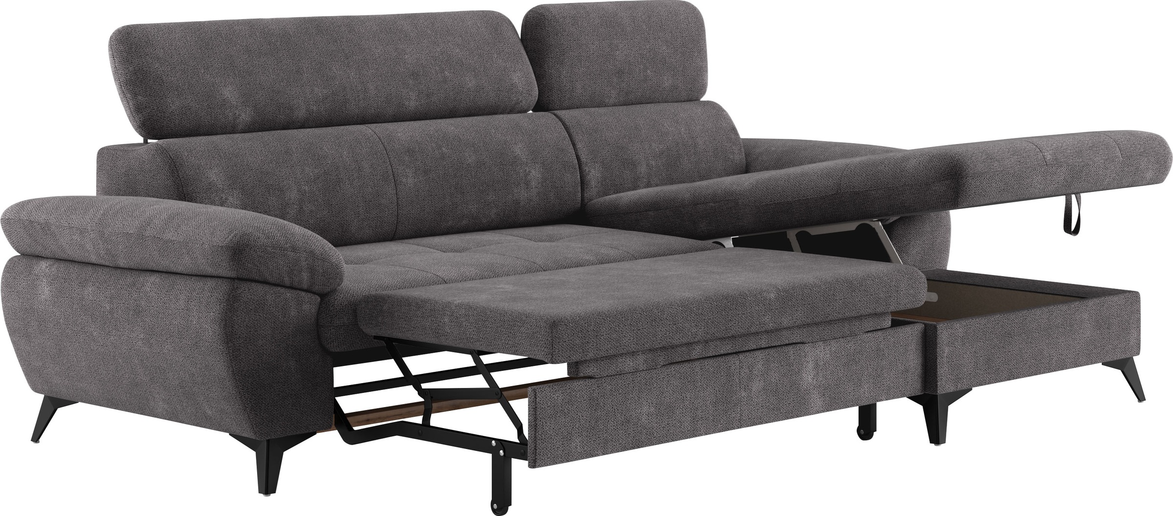 COTTA Ecksofa »Hudson L-Form«, mit Kopfteilverstellung, wahlweise mit Bettfunktion & Bettkasten