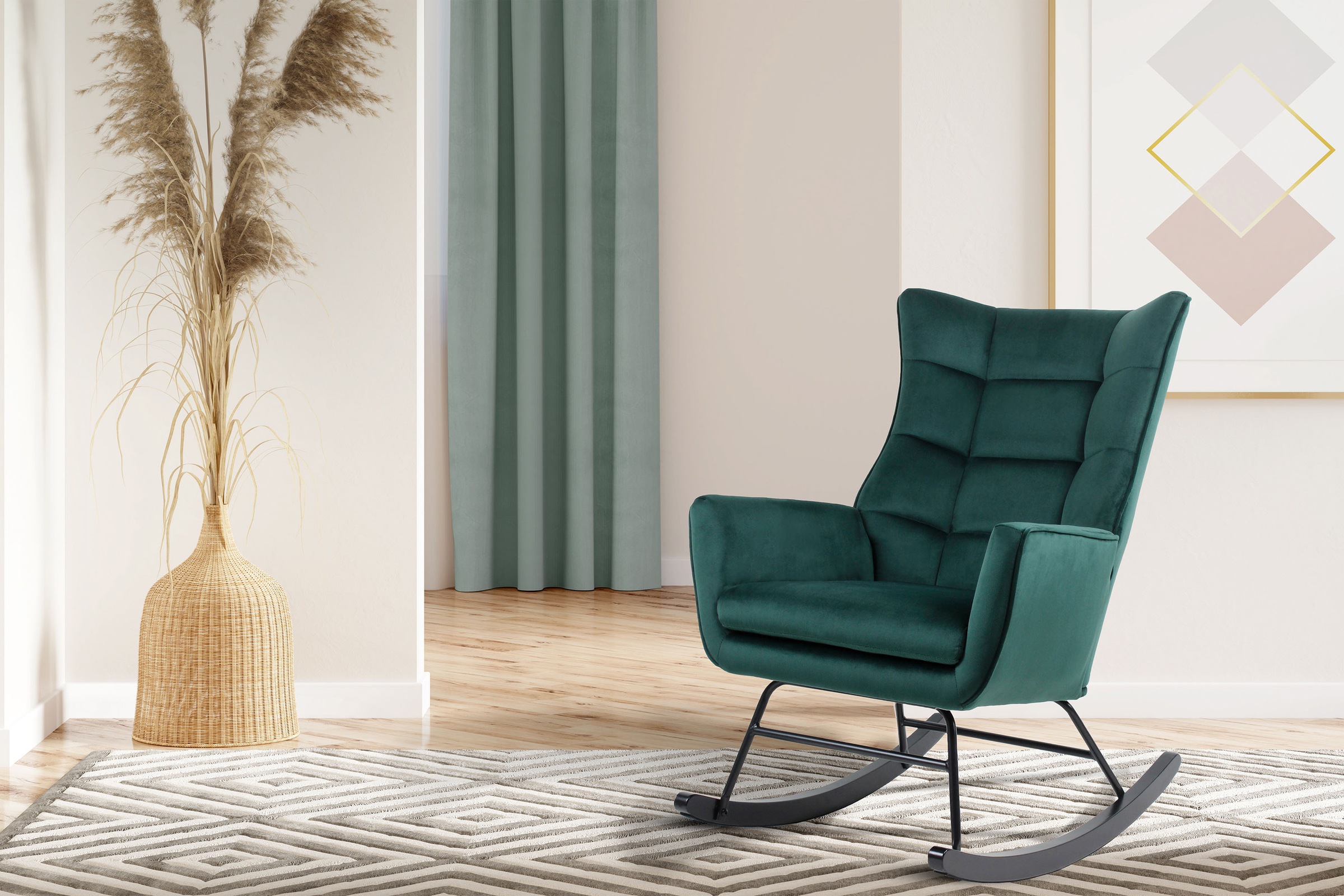 Kayoom Schaukelstuhl »Bryana 125, Relaxstuhl zum Schaukeln, Metallgestell m günstig online kaufen