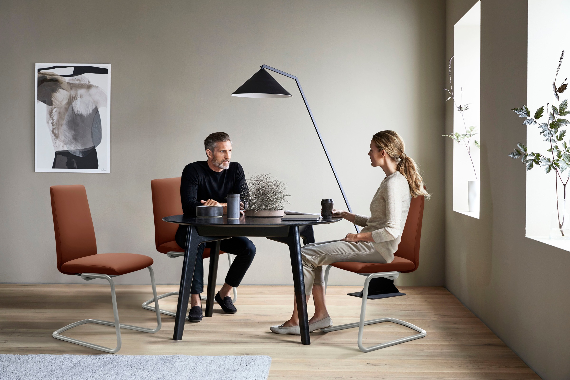 Stressless® Polsterstuhl »Laurel«, Leder PALOMA, Low Back, Größe M, mit Beinen aus Stahl in Chrom glänzend