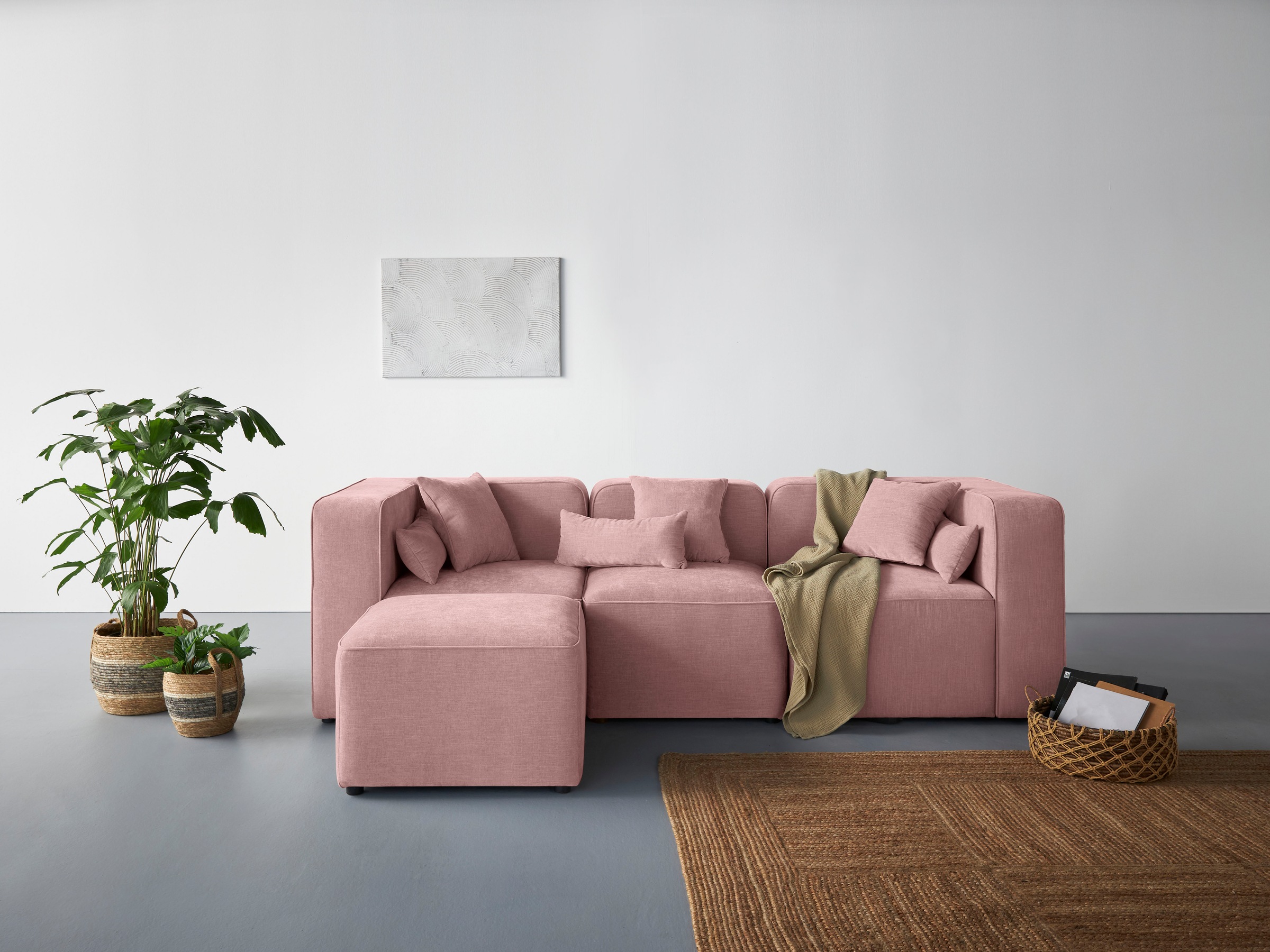 Home affaire 3-Sitzer »Sundstrup L-Form« Modulserie, individuelle Zusammens günstig online kaufen