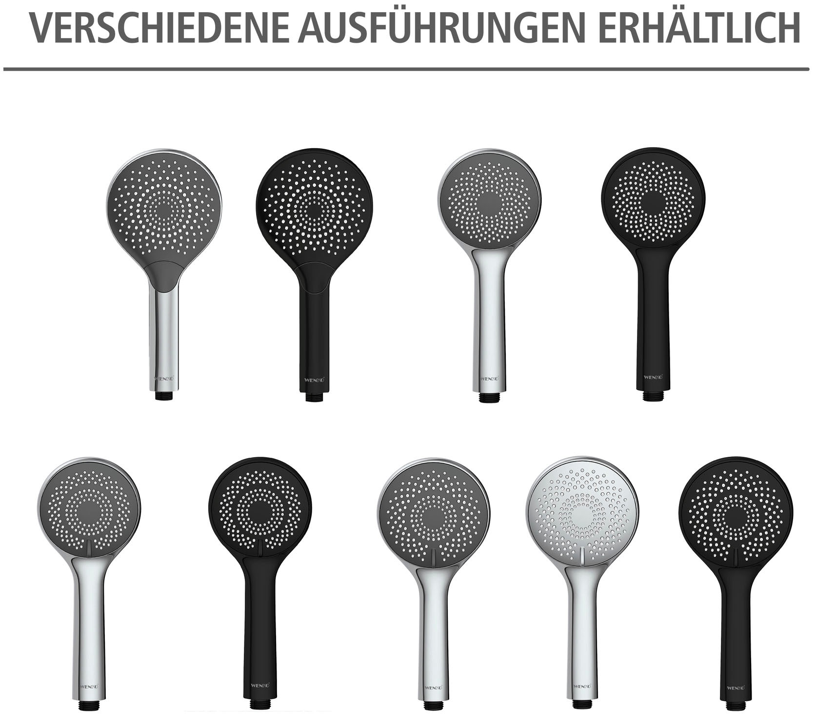 WENKO Handbrause »Watersaving«, (1 tlg.), Schwarz matt, Ø 11 cm