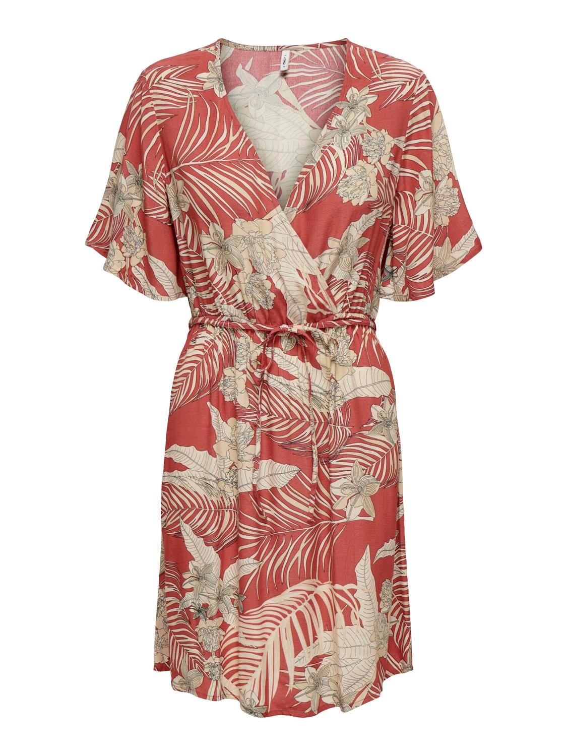 ONLY Druckkleid »ONLPALINA LIFE 2/4 WRAP DRESS PTM«