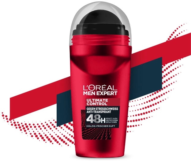 L'ORÉAL PARIS MEN EXPERT Deo-Roller »Deo Roll-on Ultimate Control«, (Packung, 6 tlg.), mit hoher Zuverlässigkeit