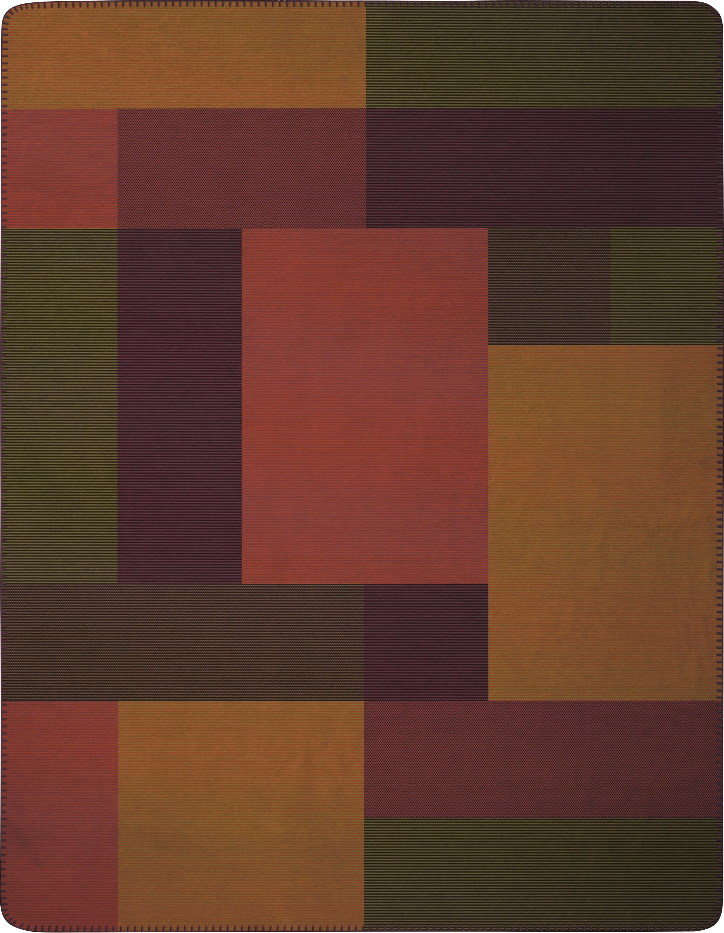 Biederlack Wohndecke »New Hampshire«, mit herbstlich modernem Karo, Kuscheldecke