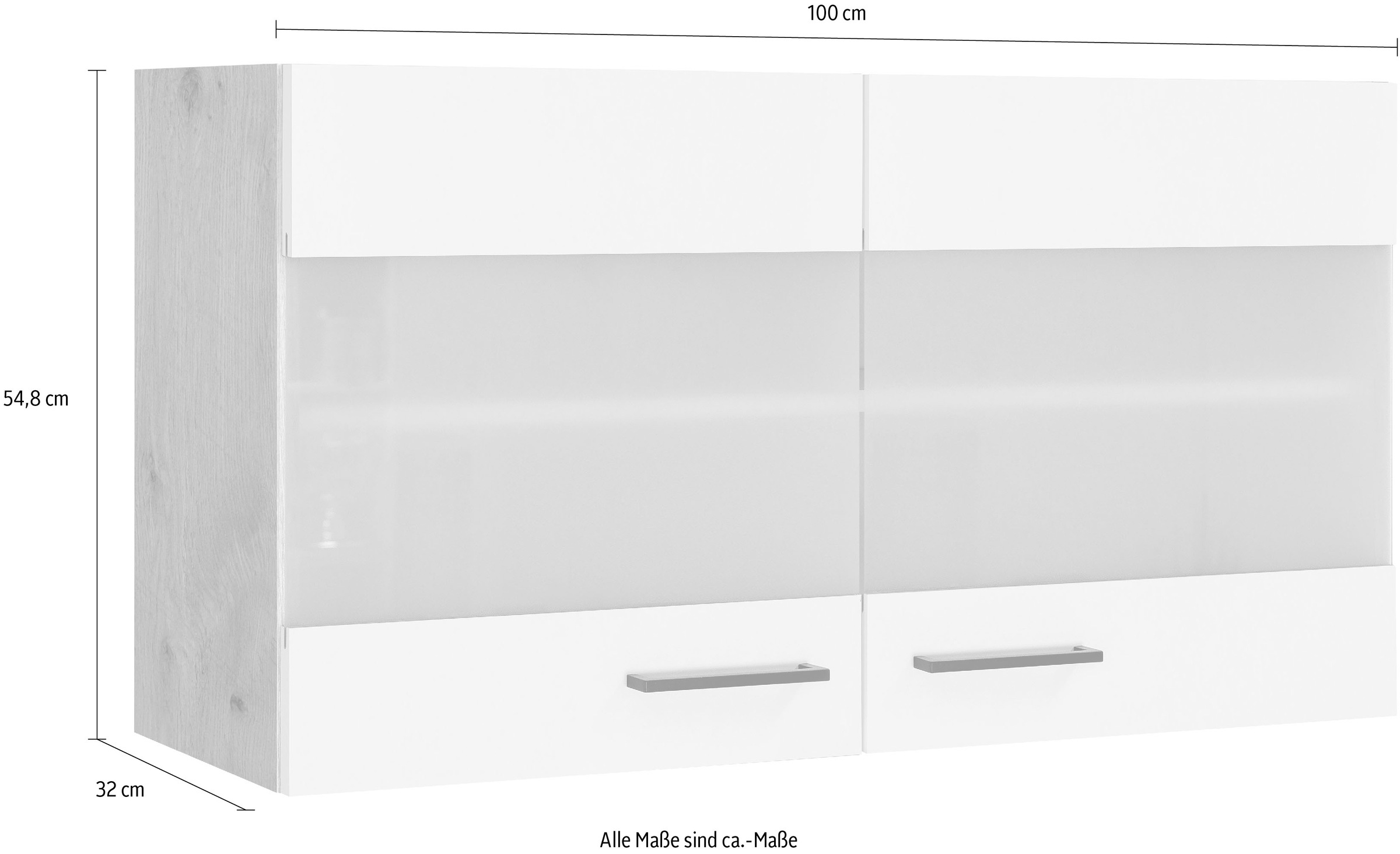 Flex-Well Glashängeschrank »Vintea«, (B x 54,8 cm, T) H x x 100 x mit Stollenglastüren 32 kaufen online