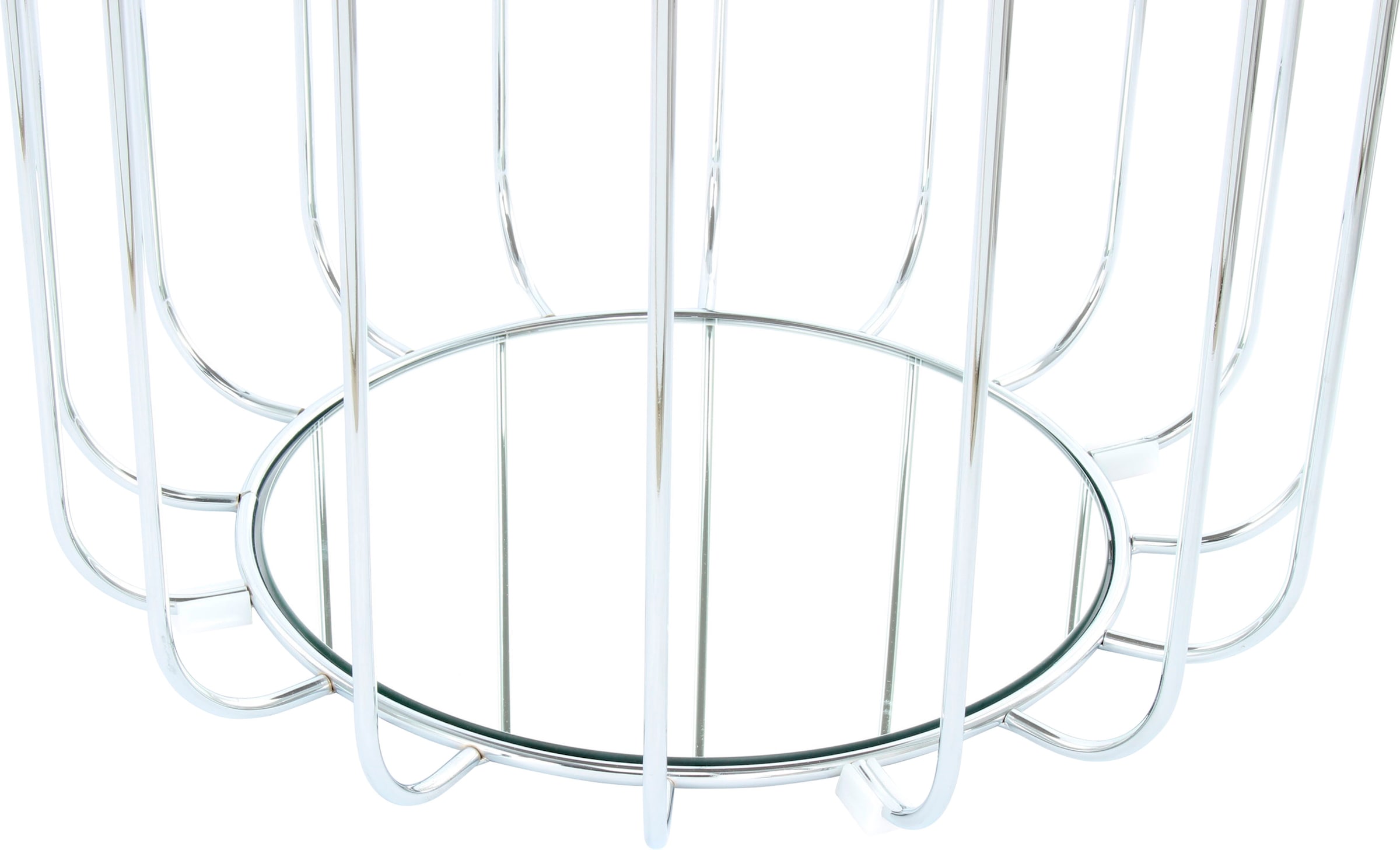 Kayoom Beistelltisch »Pouf Comfortable 110, abnehmbares und wendbares Oberteil«, (1 St.), praktisch umzuwandeln in Tisch oder Hocker, mit Spiegelglas