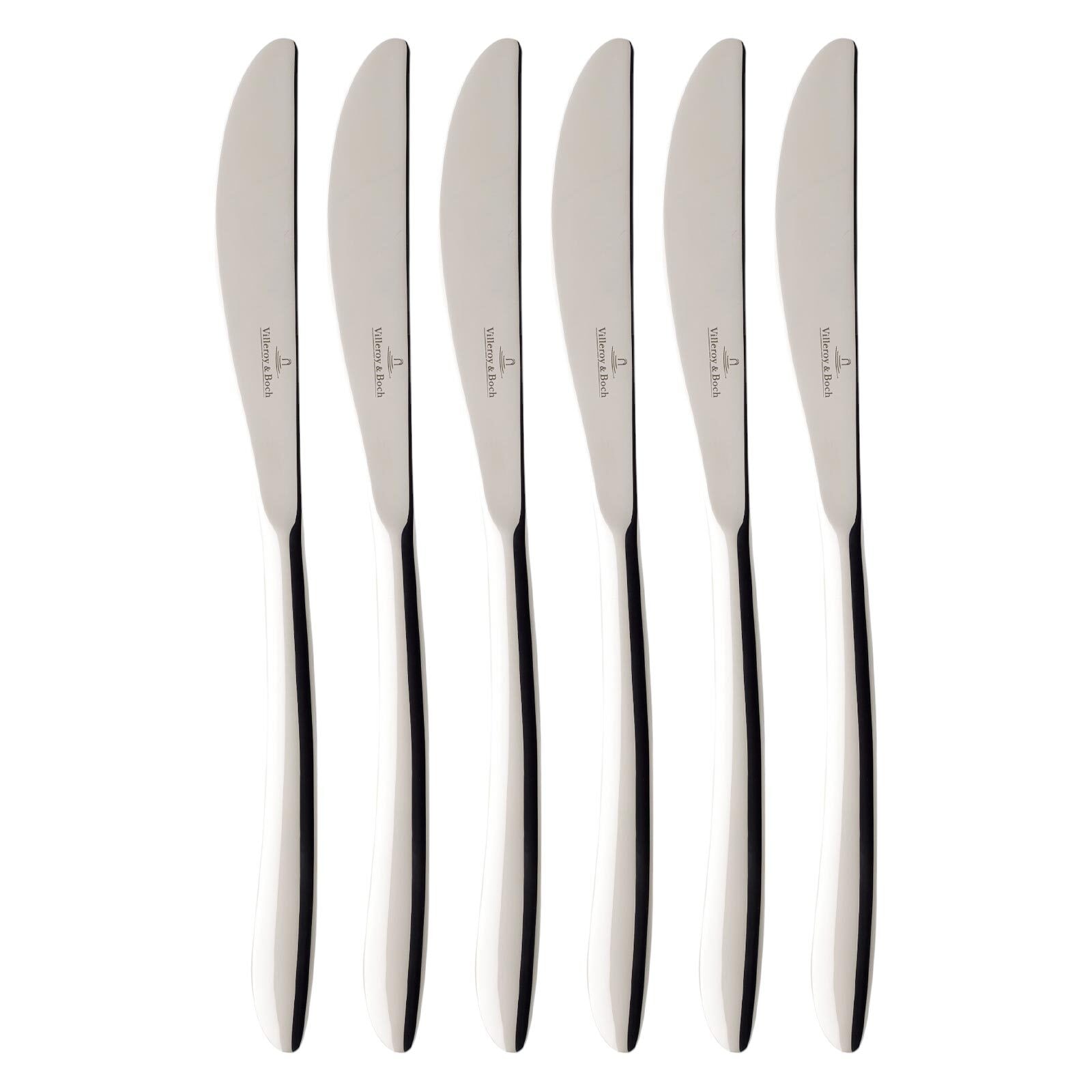 Villeroy & Boch Tafelmesser »Tafelmesser SoftWave 23,7 cm 6er Set silber« günstig online kaufen