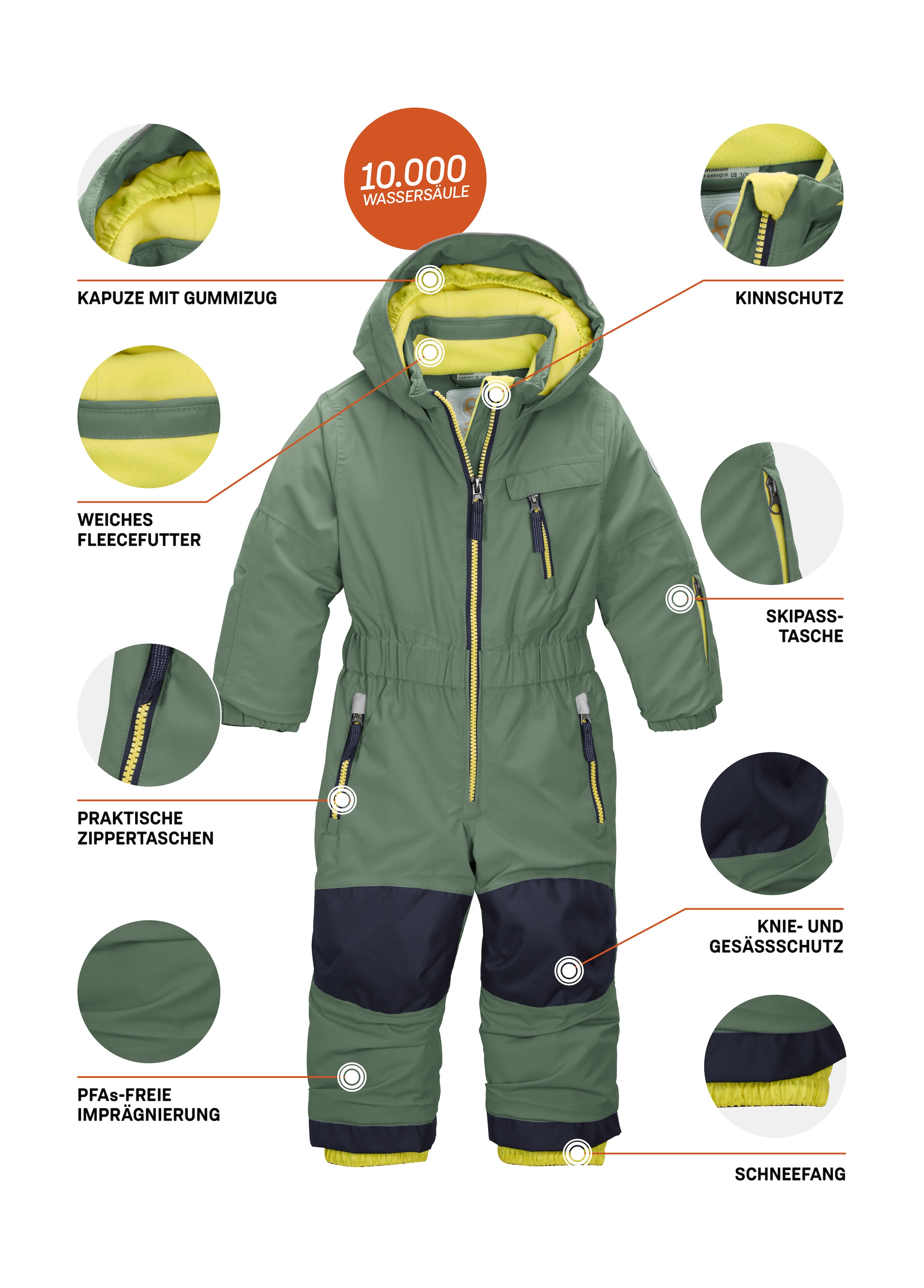 first instinct by killtec Overall »FISW 31 MNS ONPC« Skioverall: wasserdicht, atmungsaktiv, reflektierend, verlängerbar