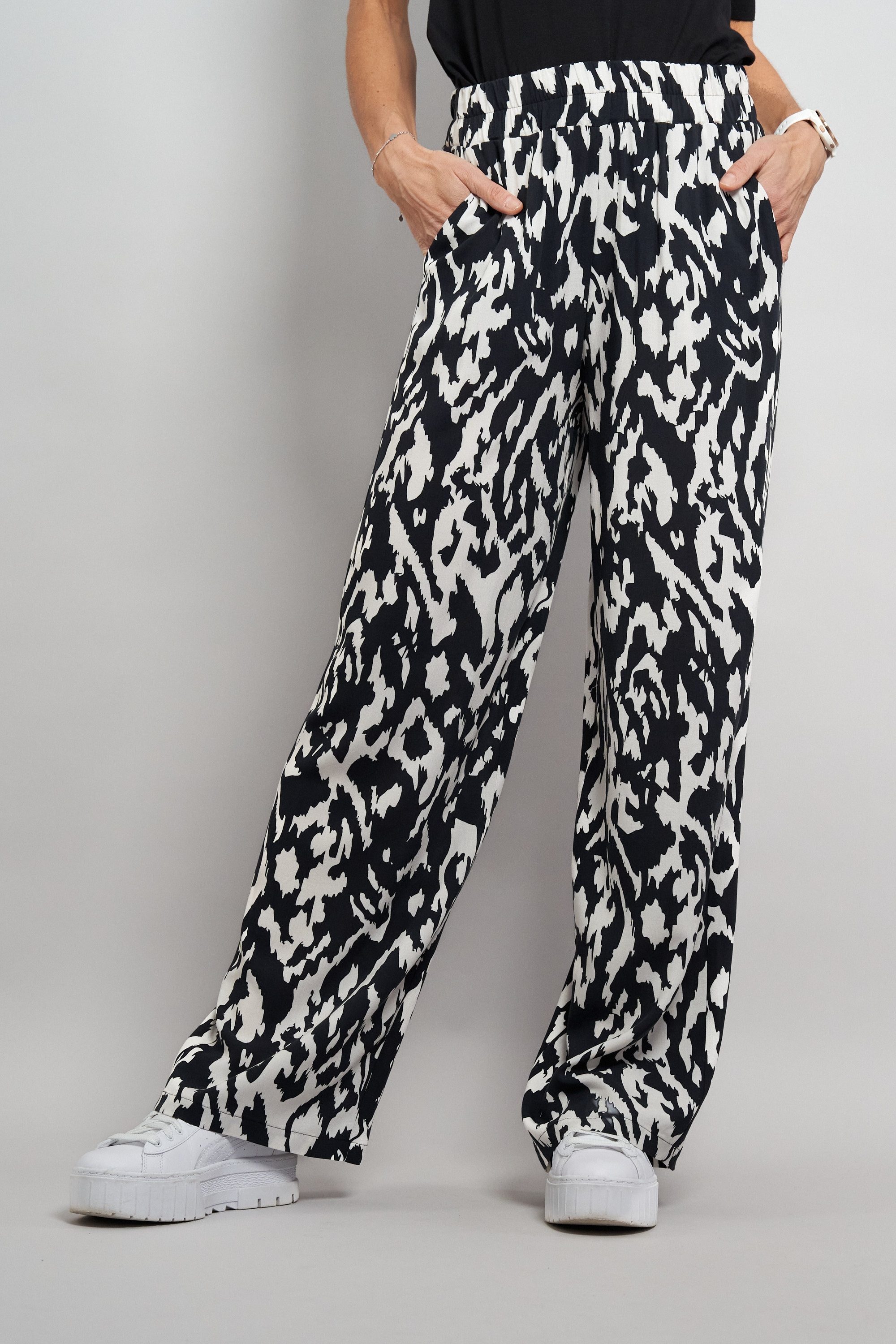 Seidel Moden Stoffhose »Otto exclusiv«  mit grafischem Muster und weitem Bein - MADE IN GERMANY