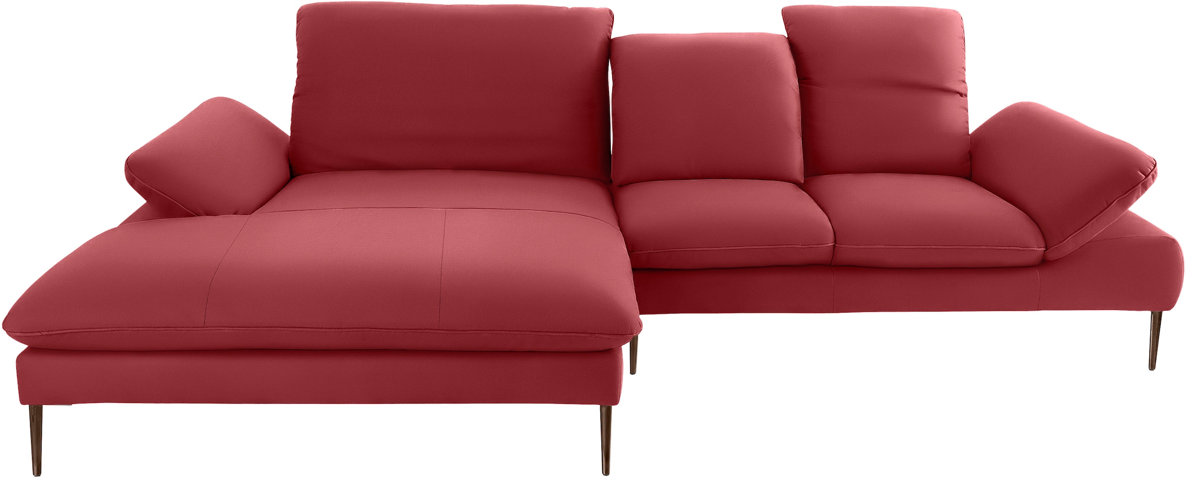 W.SCHILLIG Ecksofa »enjoy&MORE, Designsofa, bequem, zeitlos und elegant, L-Form«, Sitztiefenverstellung, Füße bronze pulverbeschichtet, Breite 310 cm