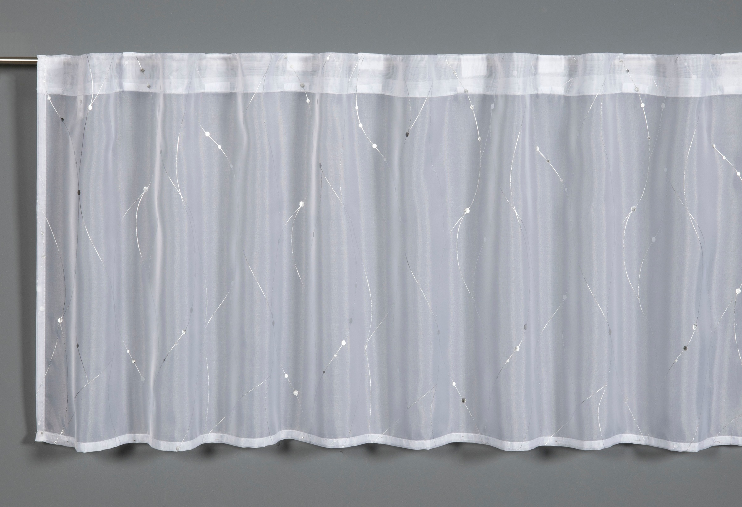 Gardine »Bistrogardine Voile Foilprint«, (1 St.), mit verdeckten Schlaufen günstig online kaufen