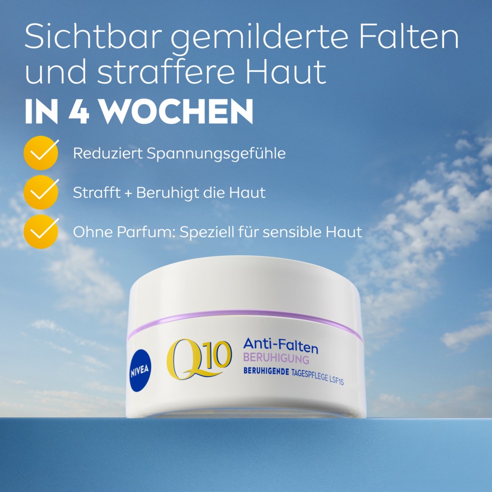 Nivea Tagescreme »Q10 Anti-Falten Power Sensitive Tagespflege LSF 15« reduziert Trockenheit, Spannung, Rötungen