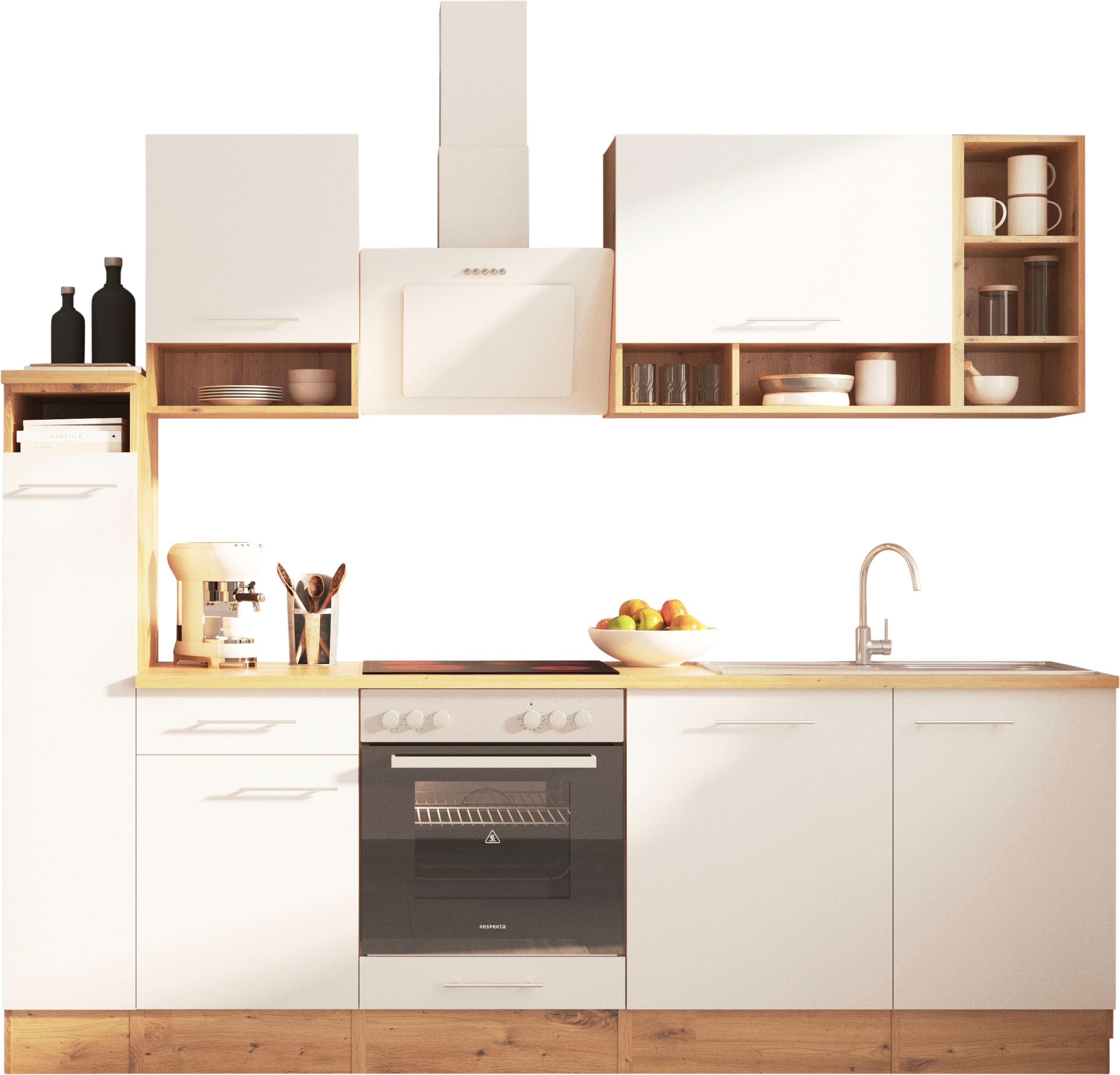 RESPEKTA Küche »Hilde« Breite 250 cm, wechselseitig aufbaubar, exkl. Konfig günstig online kaufen