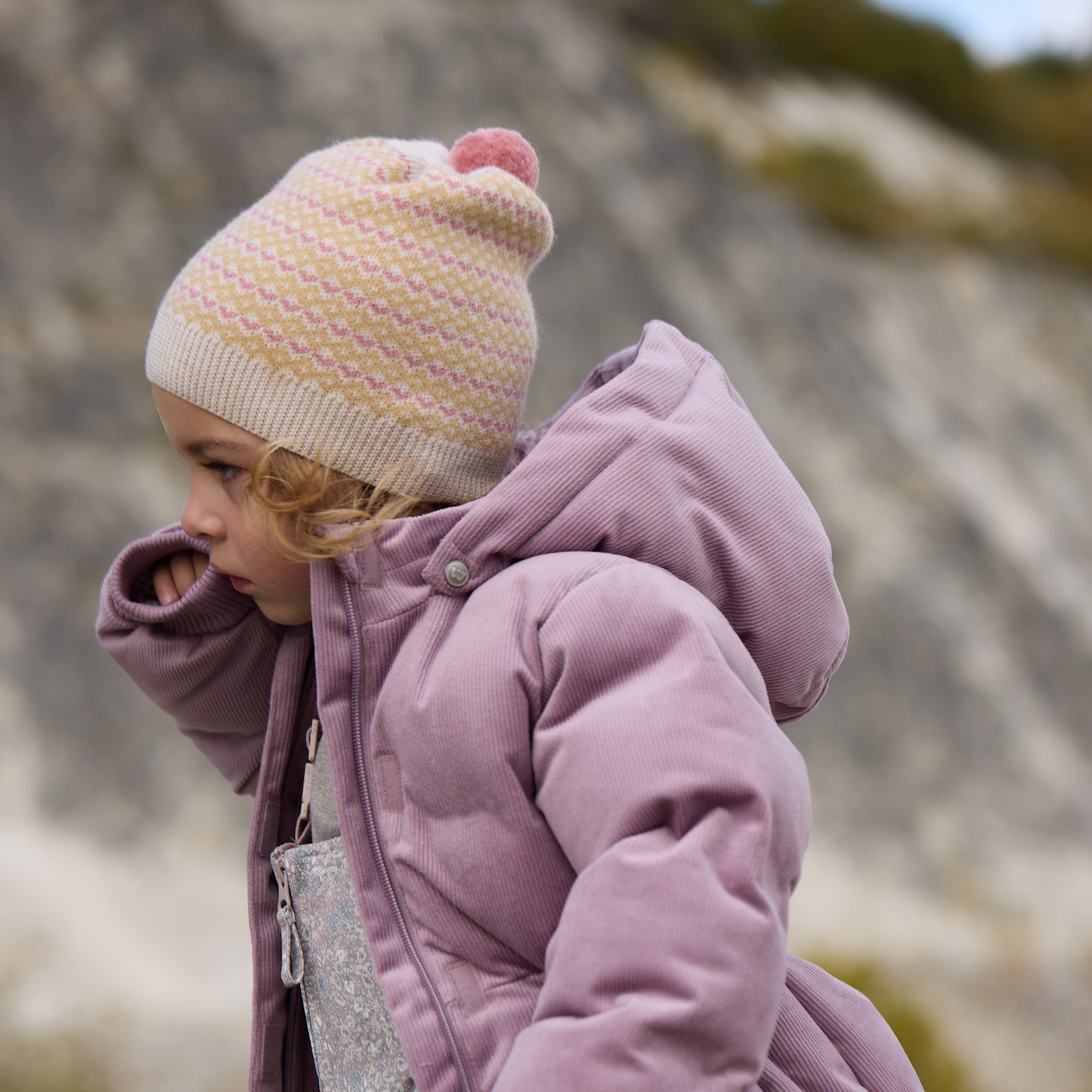 WHEAT Steppjacke »Puffer jacket Eli« mit Kapuze Cord, wasserabweisend, abnehmbare Kapuze und elastischer Bund