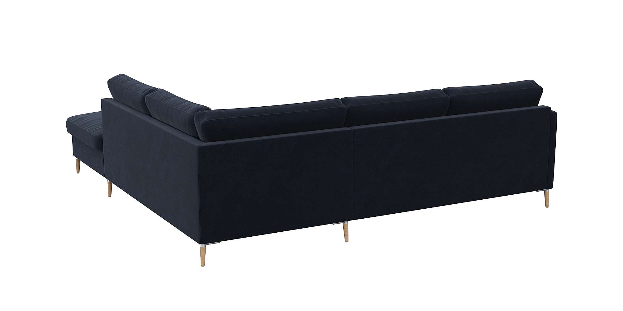 FLEXLUX Ecksofa »Fiore, L-Form, super bequem durch Kaltschaum im Sitz«, schmale Armlehnen, Füße Alu/Eiche, B/T 234/225 cm