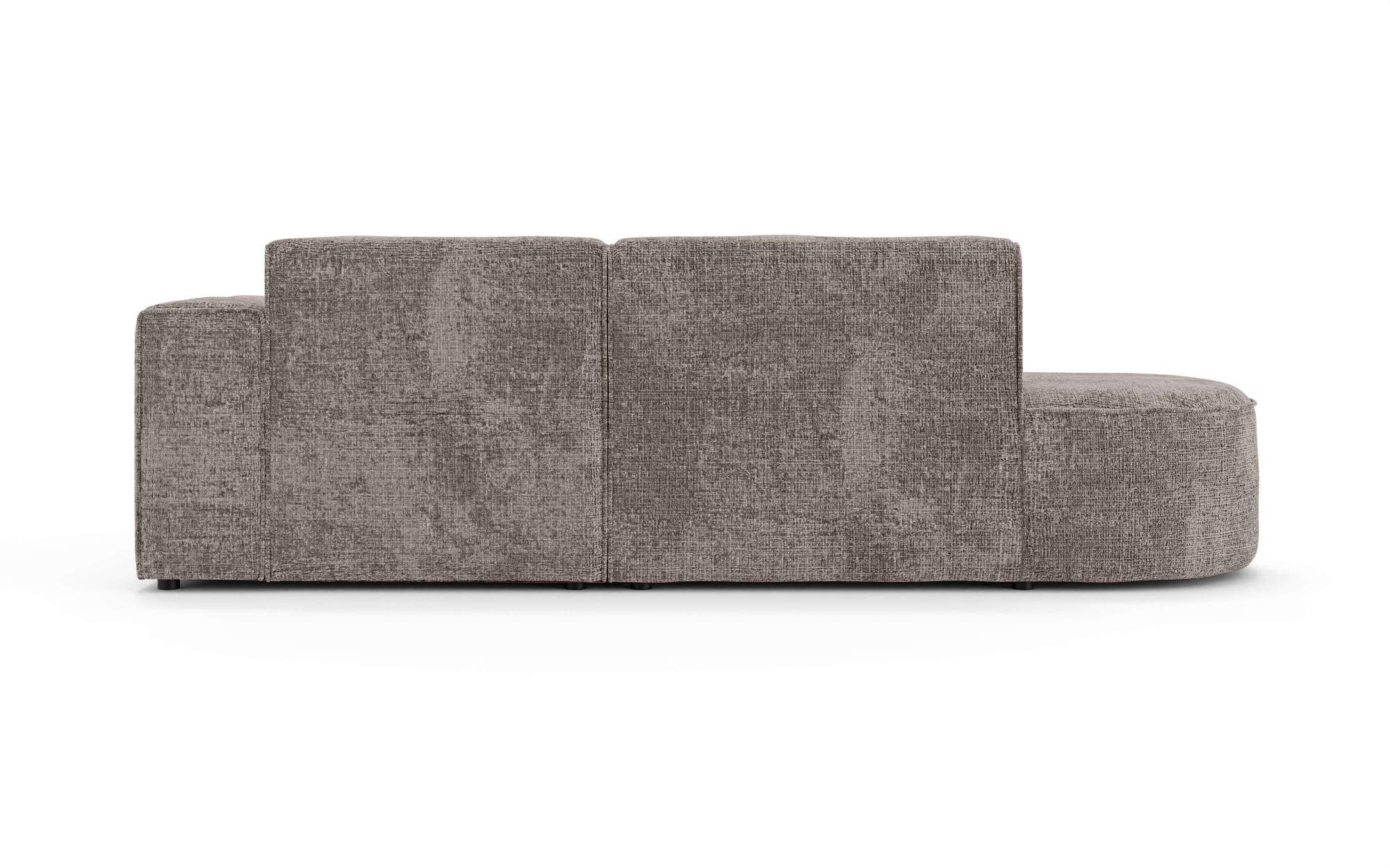 OTTO home Ecksofa »ADELLA XL Design-Sofa mit Recamiere rechts/links, 263/159/76 cm«, L-Form XL mit Wellenunterfederung, runde Form, auch in Cord