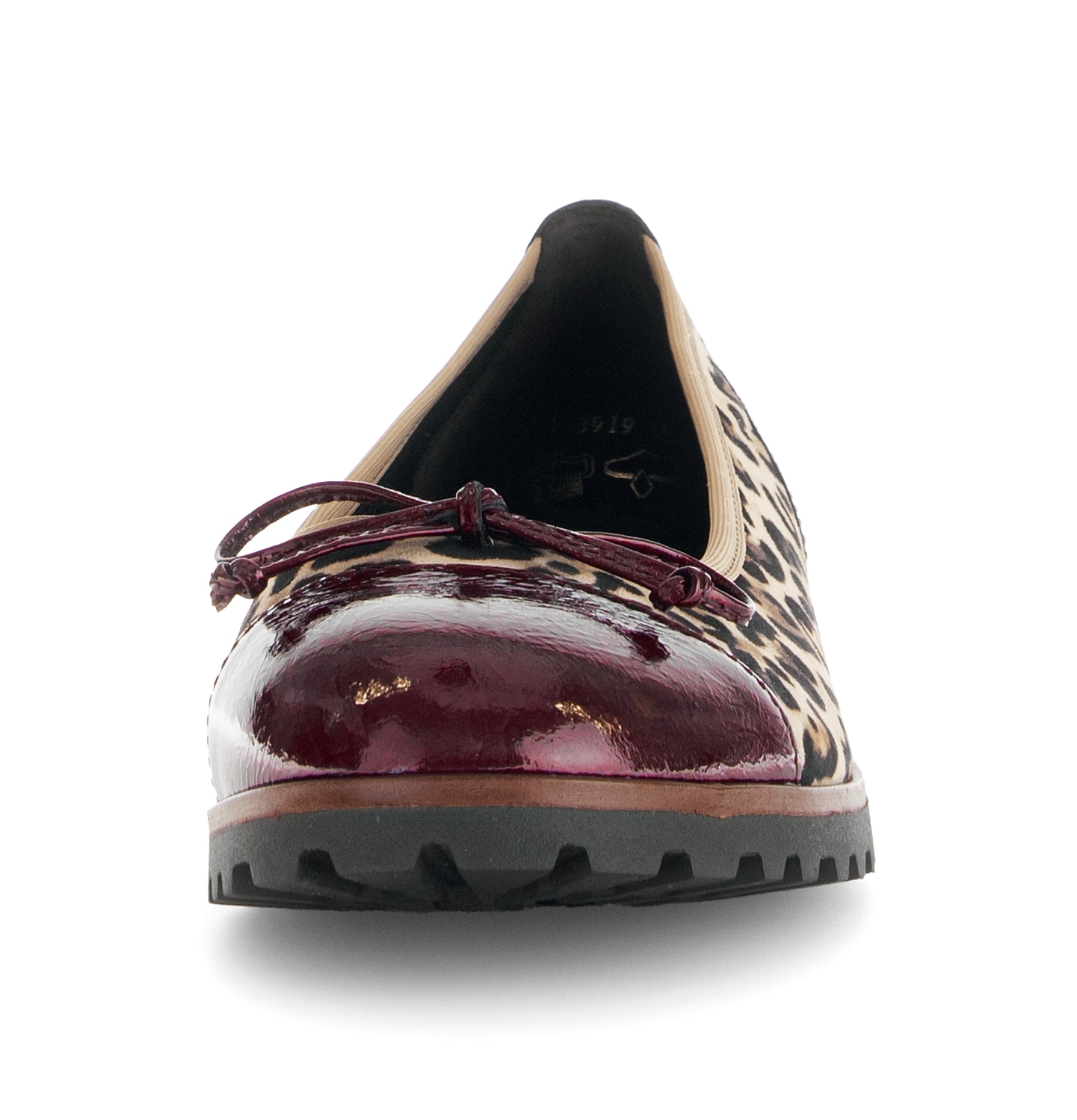 Gabor Ballerina, Blockabsatz, Businessschuh, Schlupfschuh im angesagten Leo-Look