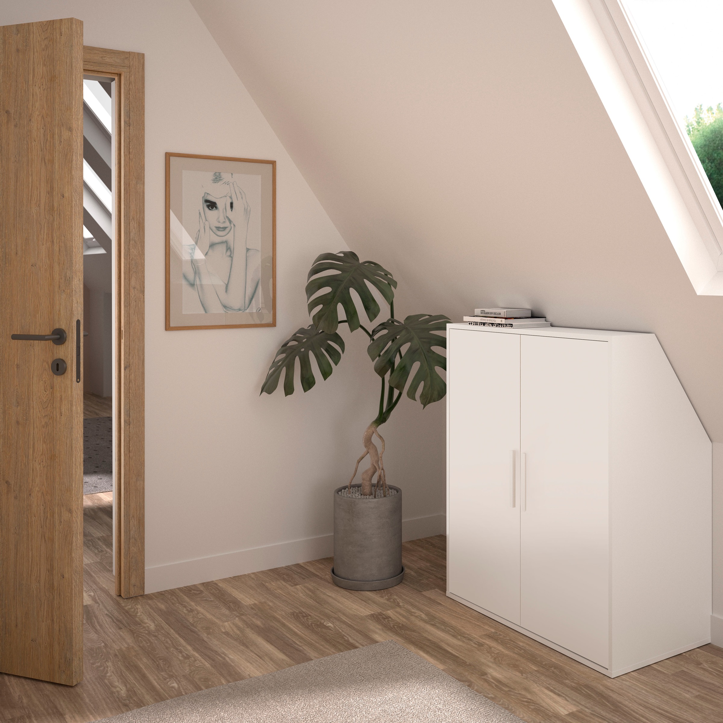 Gami Kleiderschrank UNDER Schrägschrank mit einer Tür günstig online kaufen