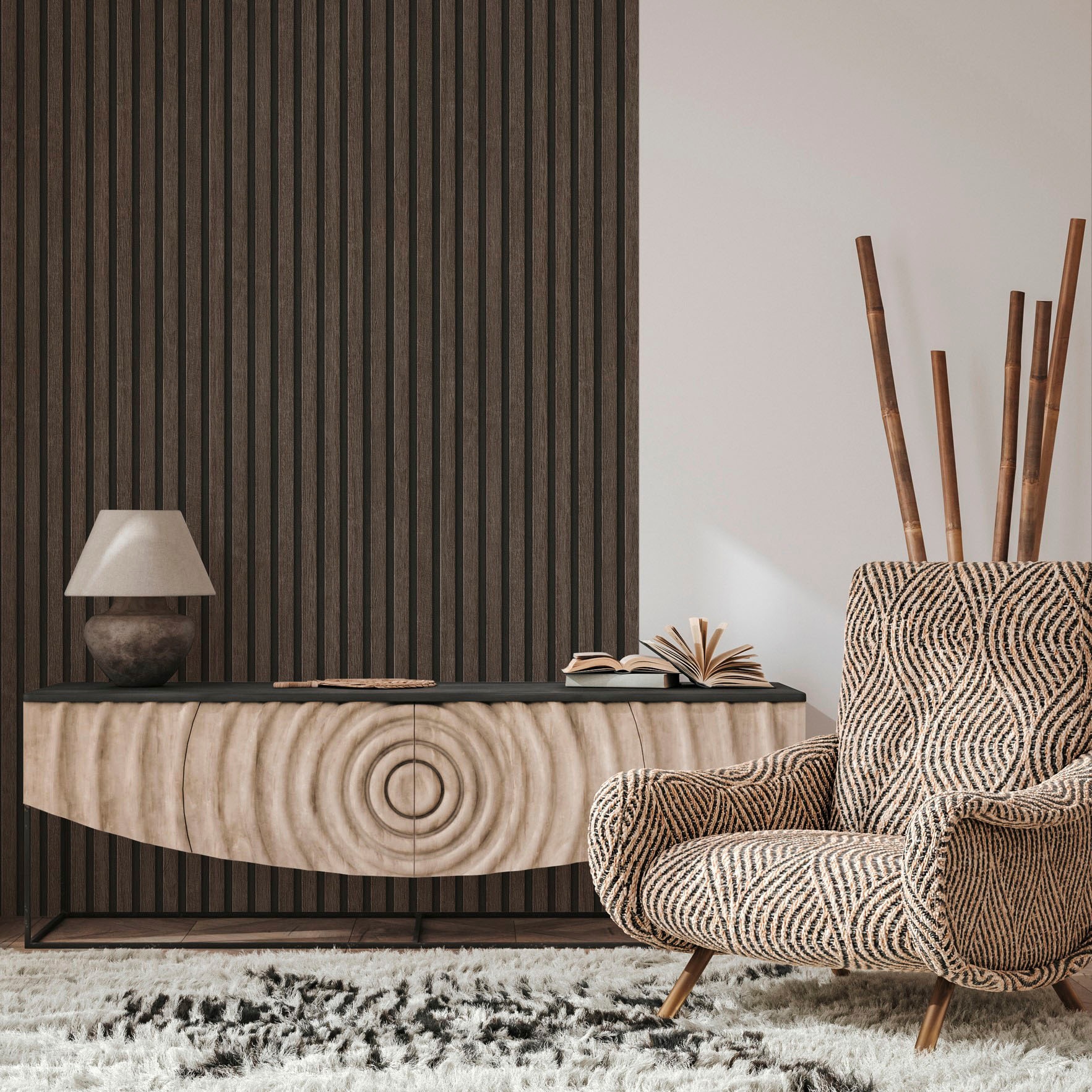 A.S. Création Vliestapete »PrintWalls II Skandinavische Holzpaneele«, matt-gemustert-neutral, Holzoptik Vlies Vlies Wand Tapeten Wohnzimmer Schlafzimmer Küche Optik