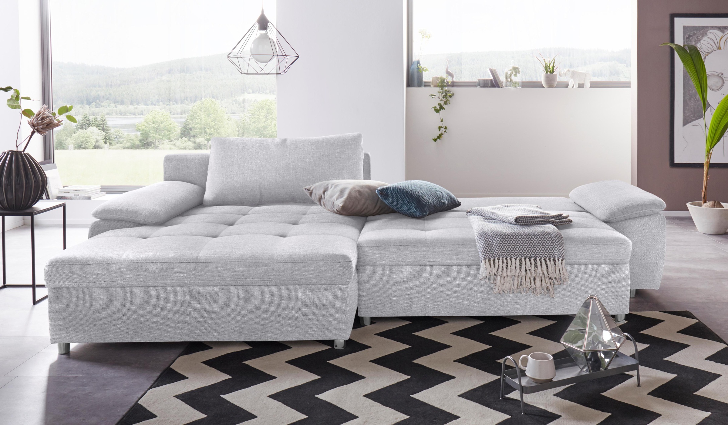 sit&more Ecksofa Labene, wahlweise mit Bettfunktion und Bettkasten, inkl. R günstig online kaufen