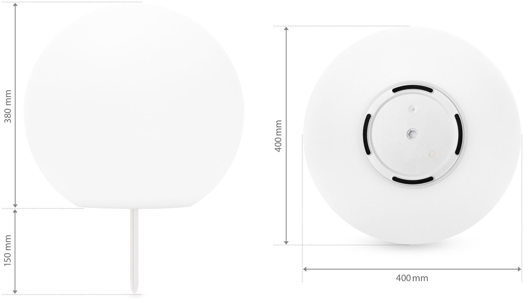 my home LED Solarleuchte »Orlaith, LED-Solar Kugelleuchten Ø 30 cm + Ø 40 cm«, Leuchtmittel LED-Modul | LED fest integriert, mit Erdspießen