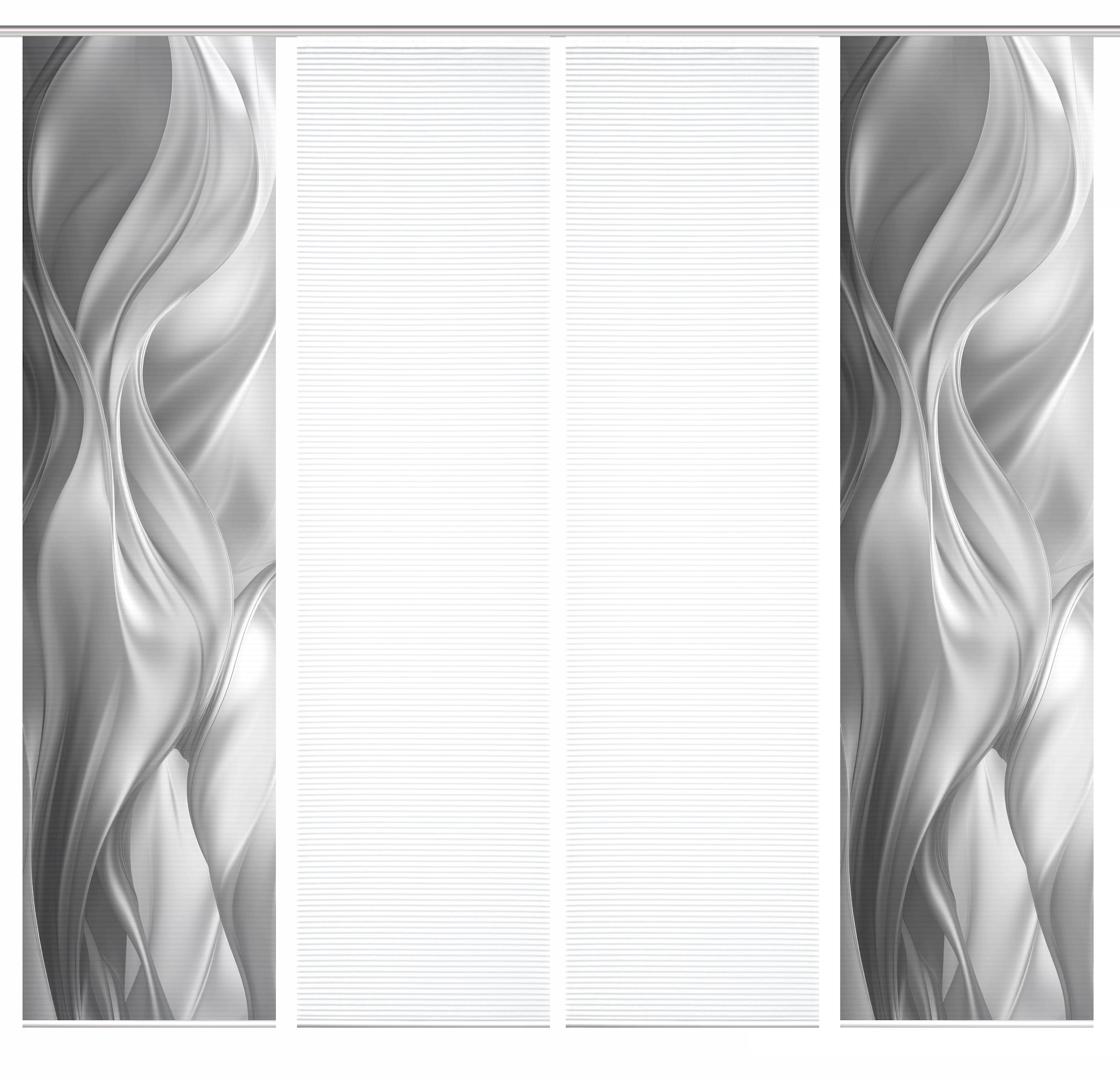 HOME in green Schiebegardine »ALCINA« Paneelwagen 4 Stk. tlg. SET DIGITALDRUCK,BAMBUSOPTIK RECYCELT