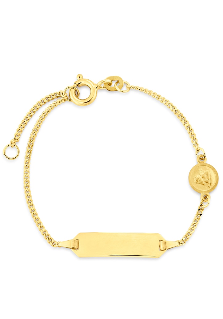 Firetti ID Armband »Schmuck Geschenk Gold 585, Armkette, Panzerkette, flach«, Made in Germany