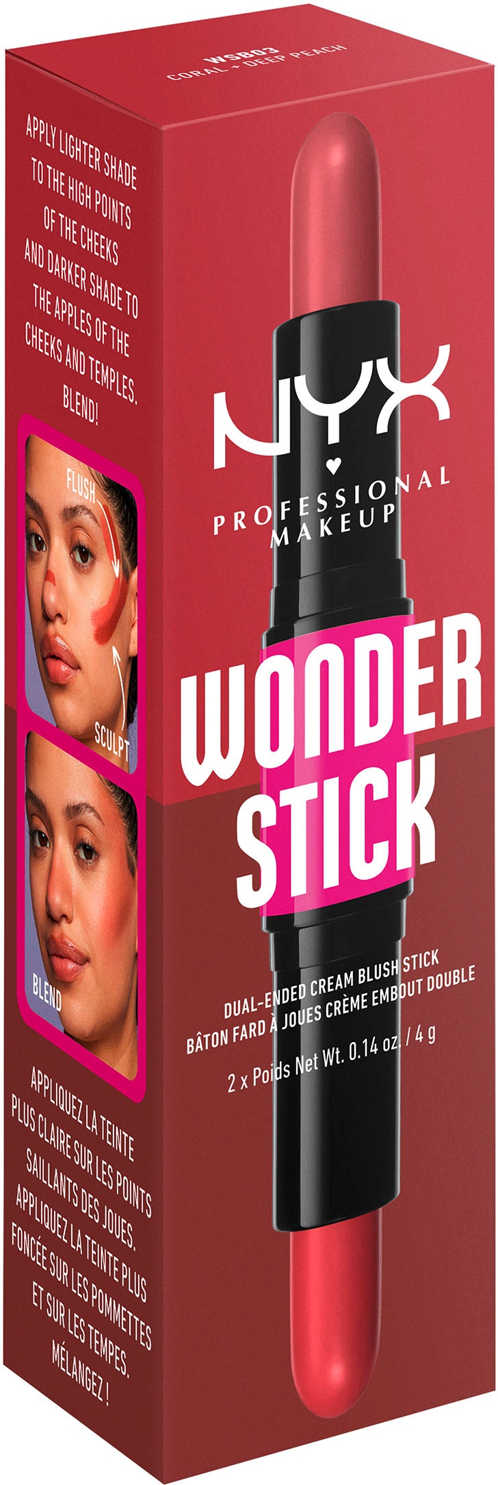 Highlighter »NYX Professional Makeup Wonder Stick Blush«, mit einfacher Mischbarkeit