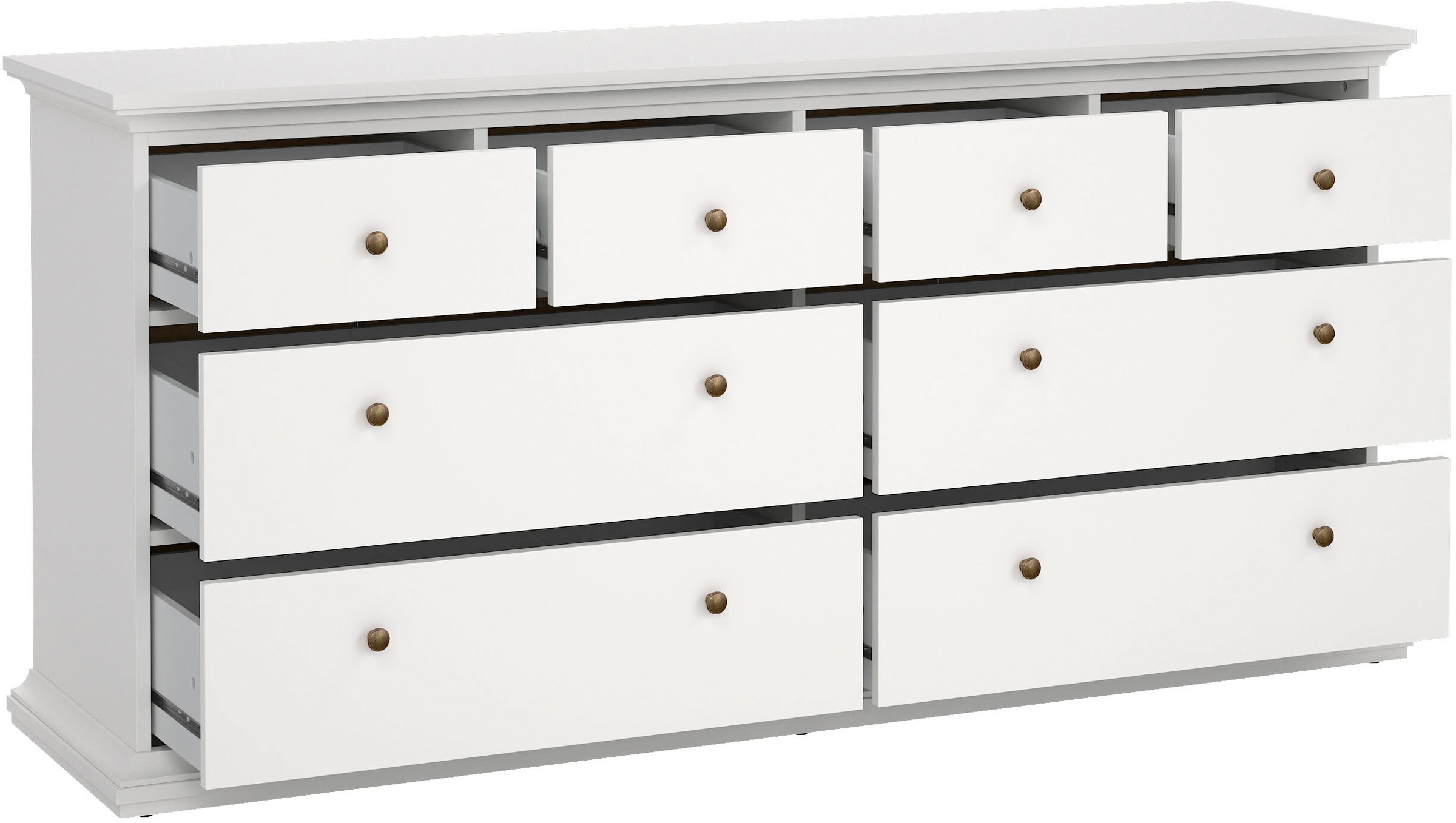 Home affaire Kommode »Paris, Aufbewahrung, Schubladenschrank, Stauraum«, mit 8 Schubladen, Breite 184 cm, Höhe 87 cm